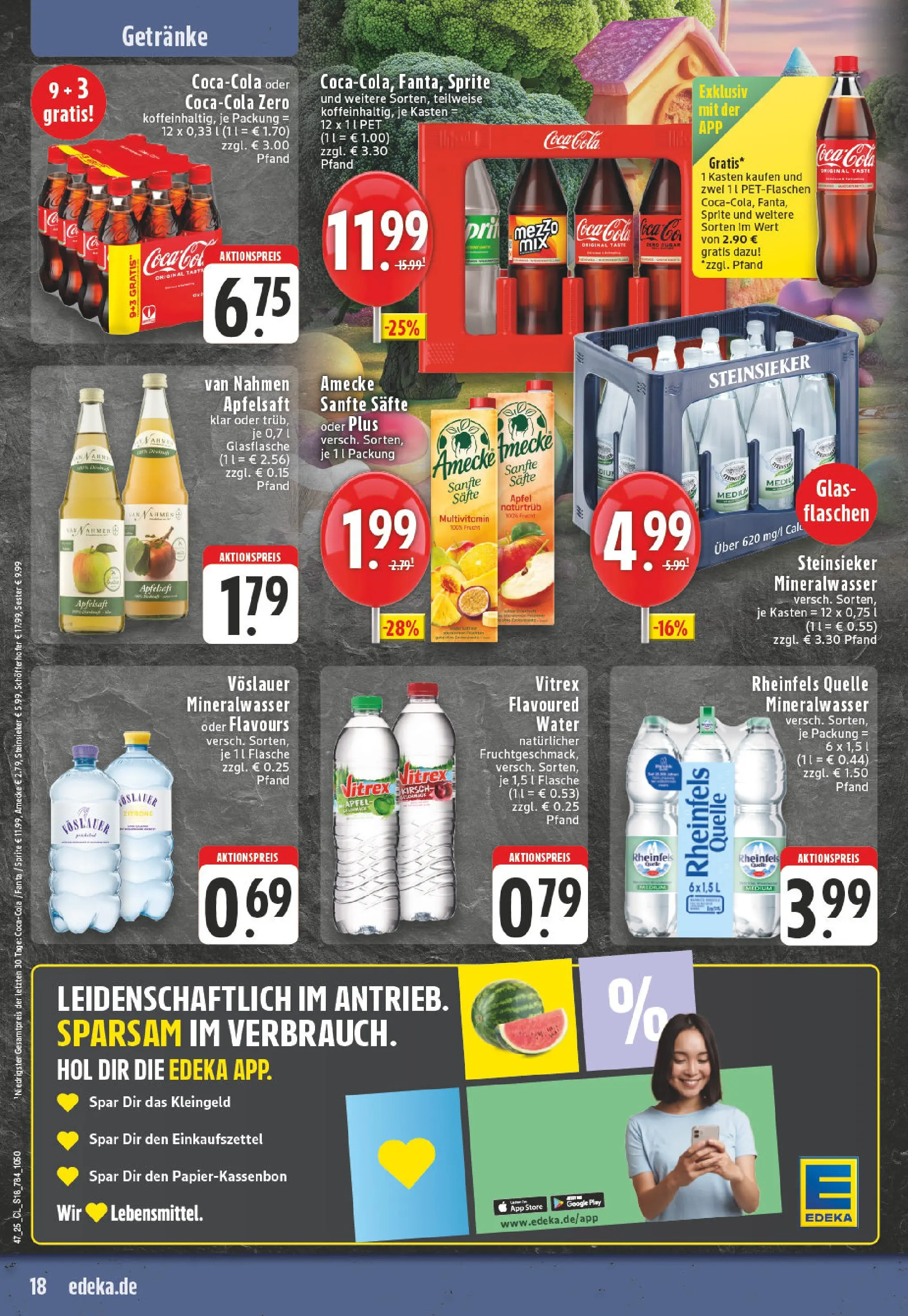 Edeka prospekt Alsdorf	 (ab 17.11.2025) » Angebote Online | Seite: 18 | Produkte: Coca cola, Fanta, Apfelsaft, Mineralwasser