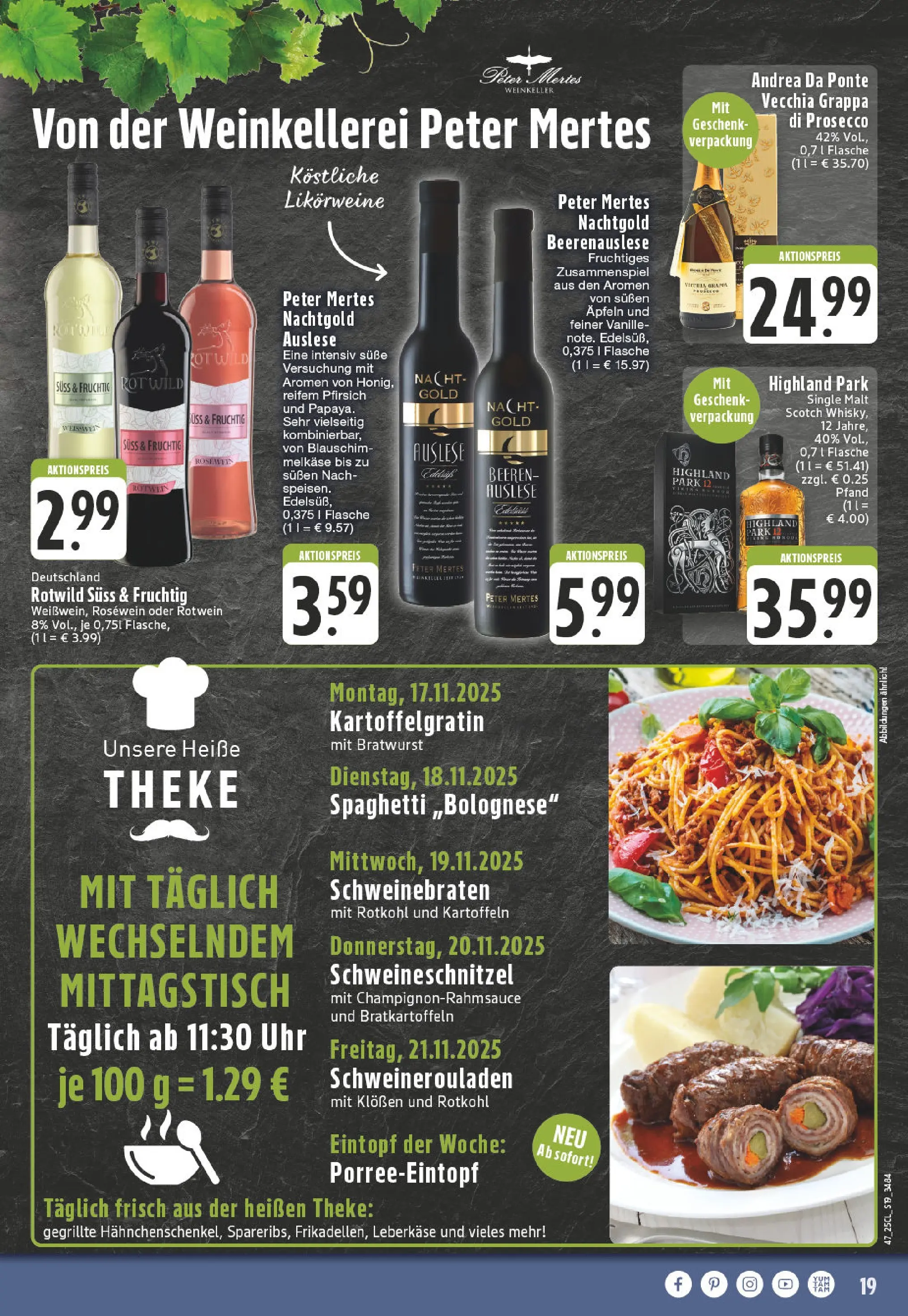 Edeka prospekt Hamm	 (ab 17.11.2025) » Angebote Online | Seite: 19 | Produkte: Rosewein, Bratwurst, Prosecco, Leberkase