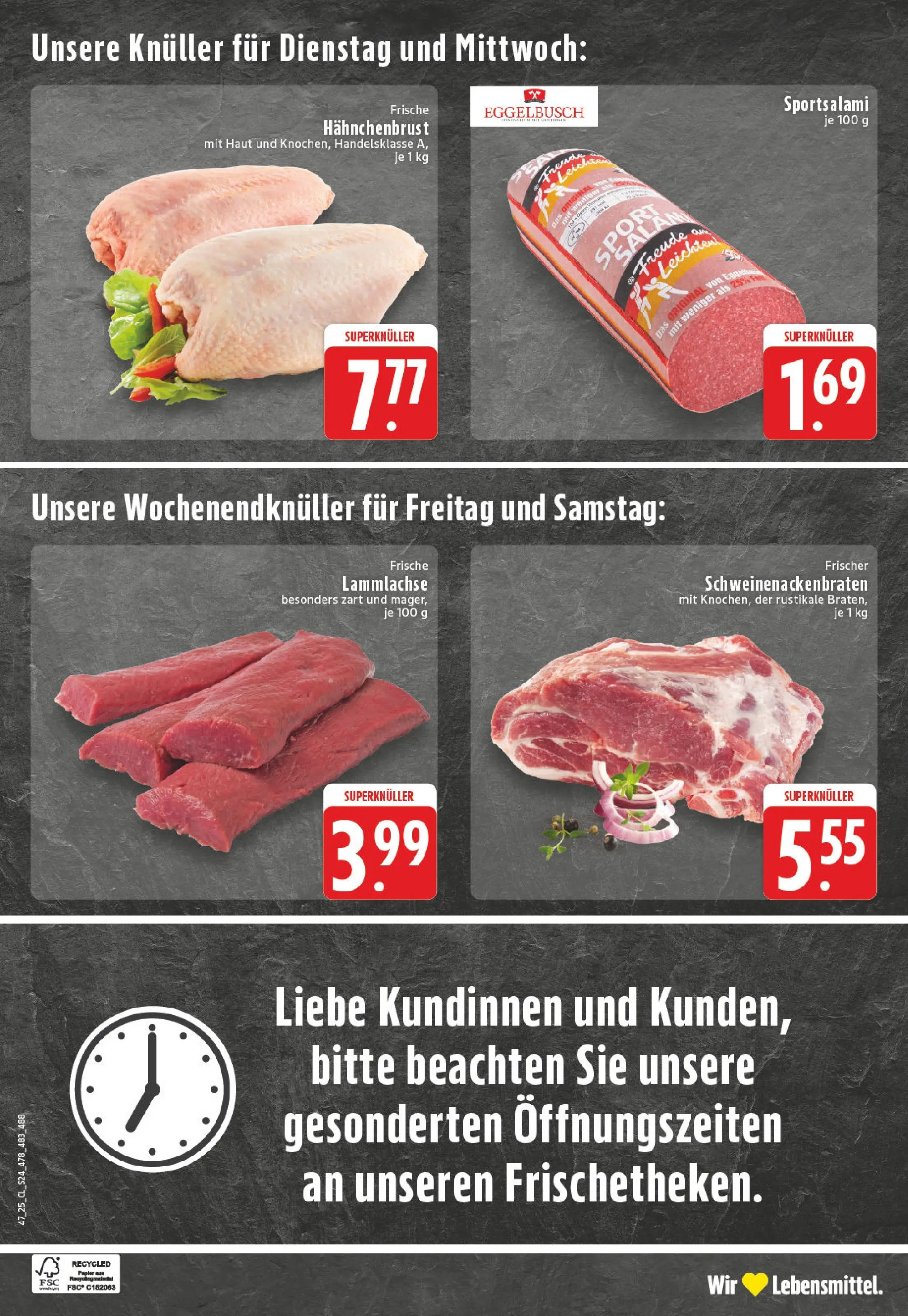 Edeka prospekt Hennef - Stossdorf	 (ab 17.11.2025) » Angebote Online | Seite: 24 | Produkte: Salami, Hahnchenbrust