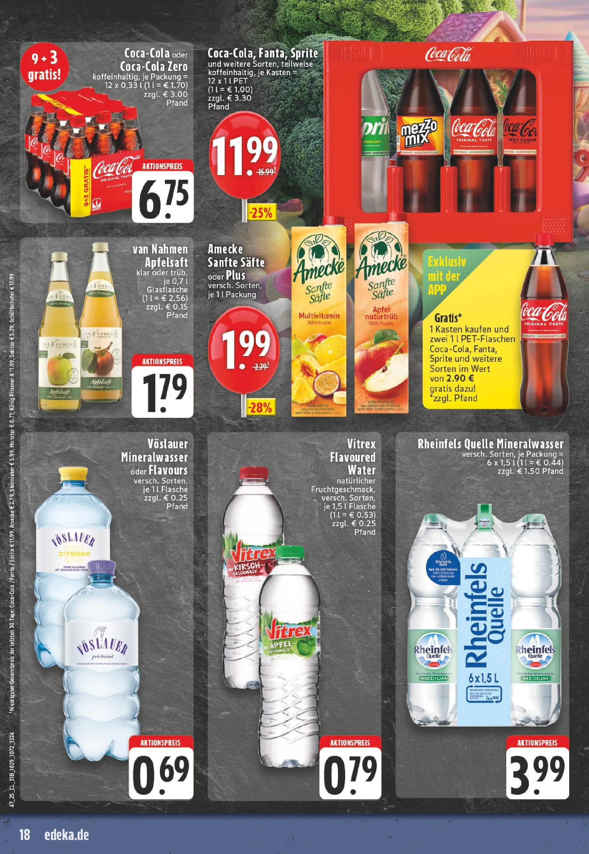 Edeka prospekt Kempen	 (ab 17.11.2025) » Angebote Online | Seite: 18 | Produkte: Cola, Mineralwasser, Zitrone, Rheinfels quelle