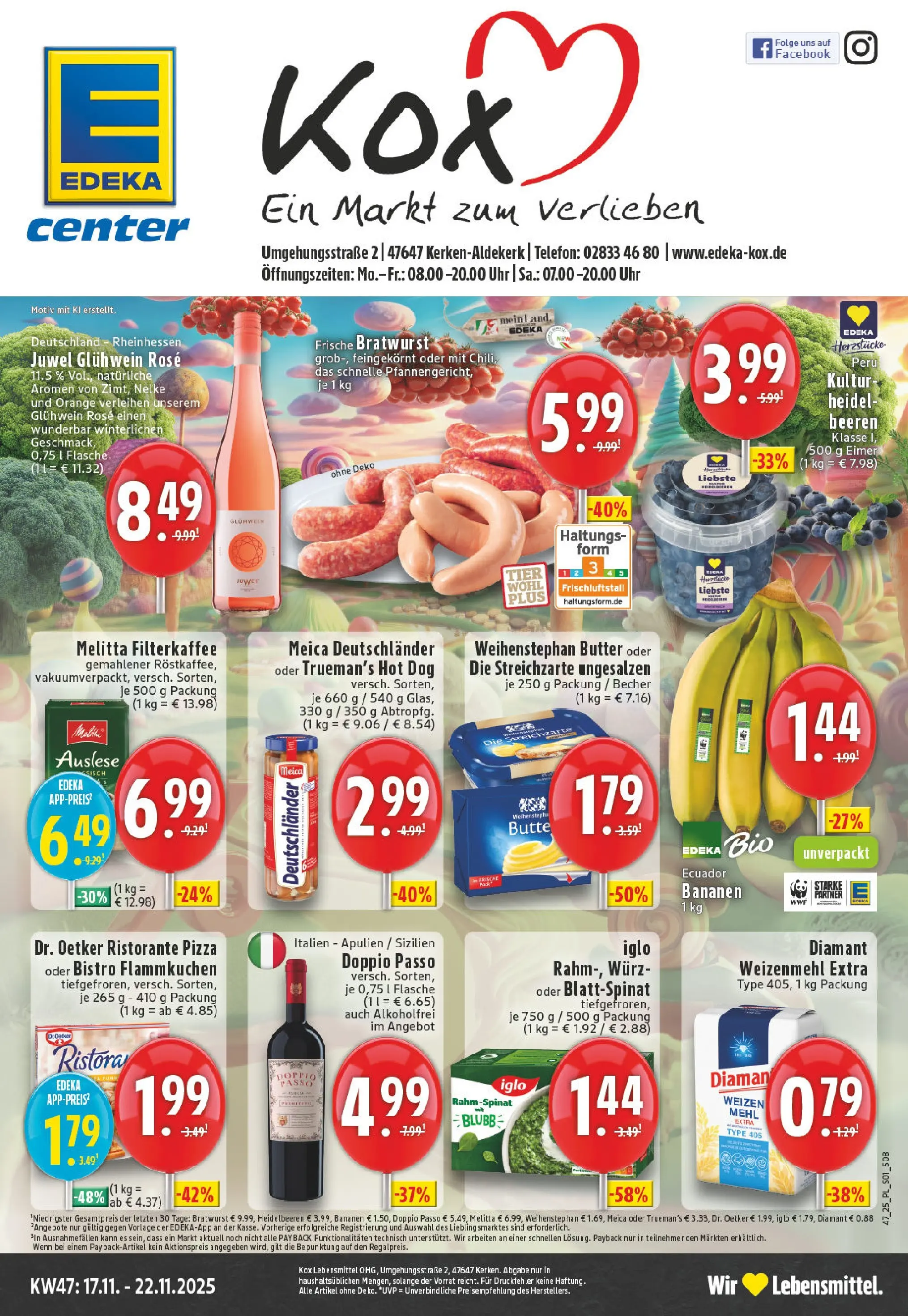 Edeka prospekt Kerken-Aldekerk	 (ab 17.11.2025) » Angebote Online | Seite: 1 | Produkte: Ristorante, Doppio Passo, Chili, Pizza