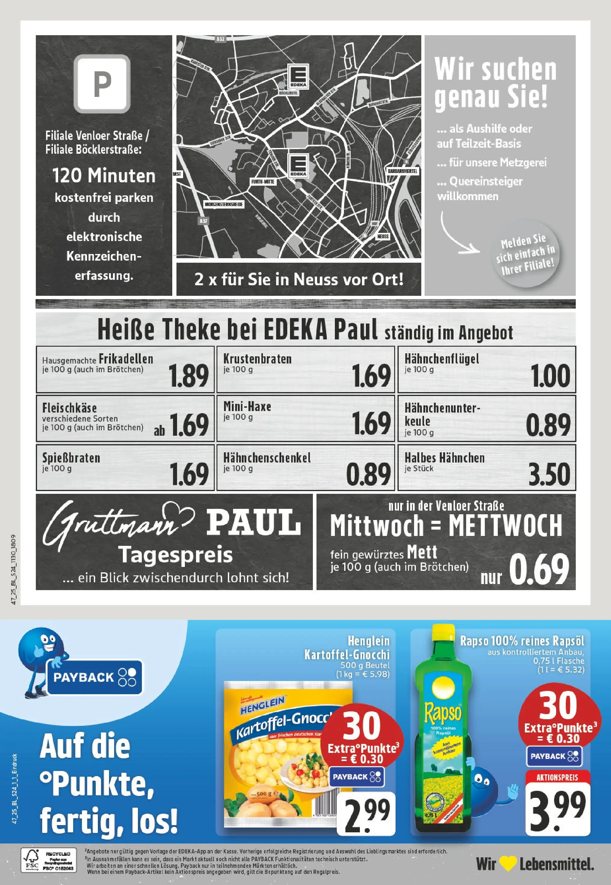 Edeka prospekt Neuss	 (ab 17.11.2025) » Angebote Online | Seite: 24 | Produkte: Hahnchen, Hahnchenschenkel, Theke, Rapsöl
