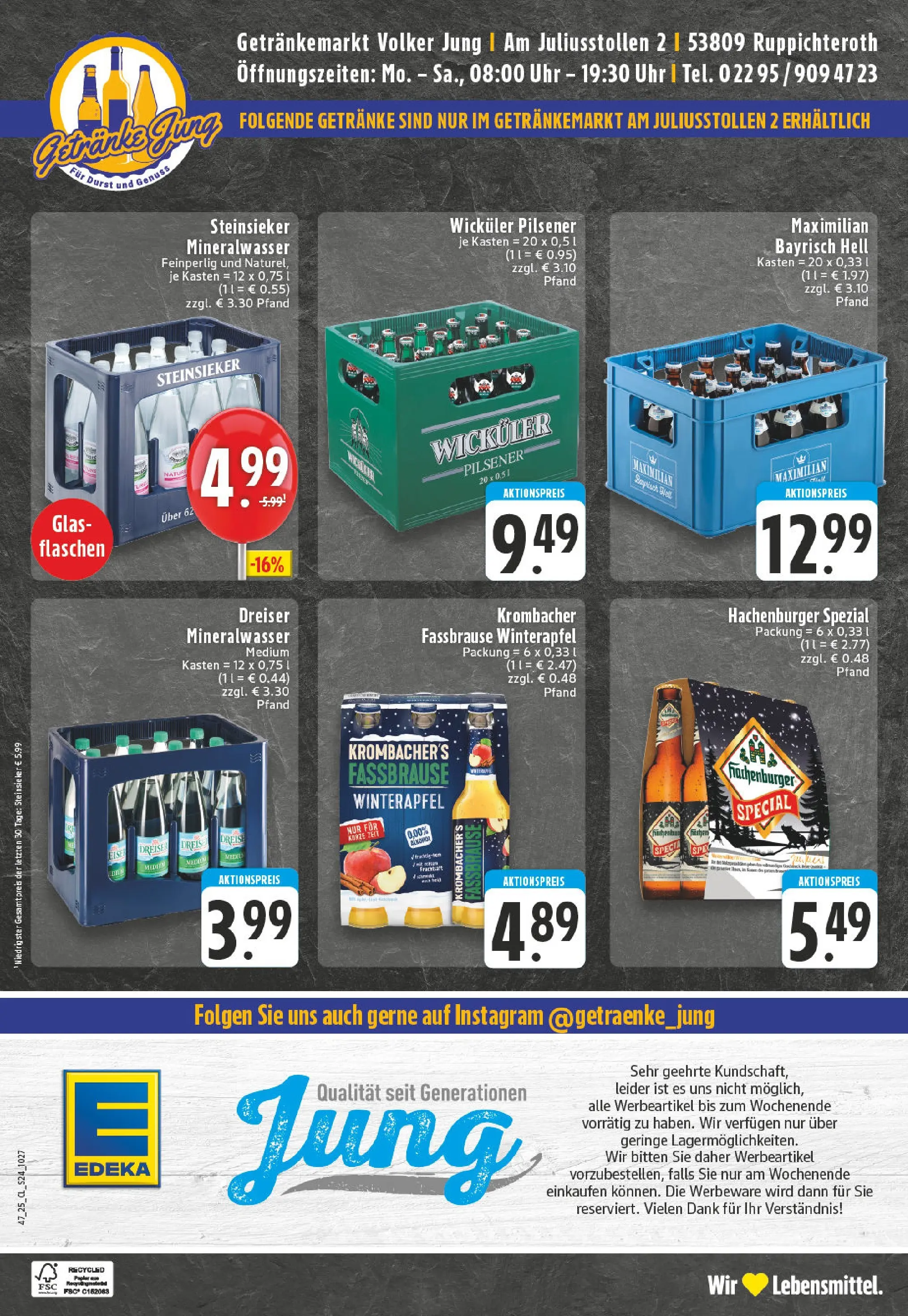 Edeka prospekt Ruppichteroth	 (ab 17.11.2025) » Angebote Online | Seite: 24 | Produkte: Mineralwasser, Fassbrause, Reis, Uhr