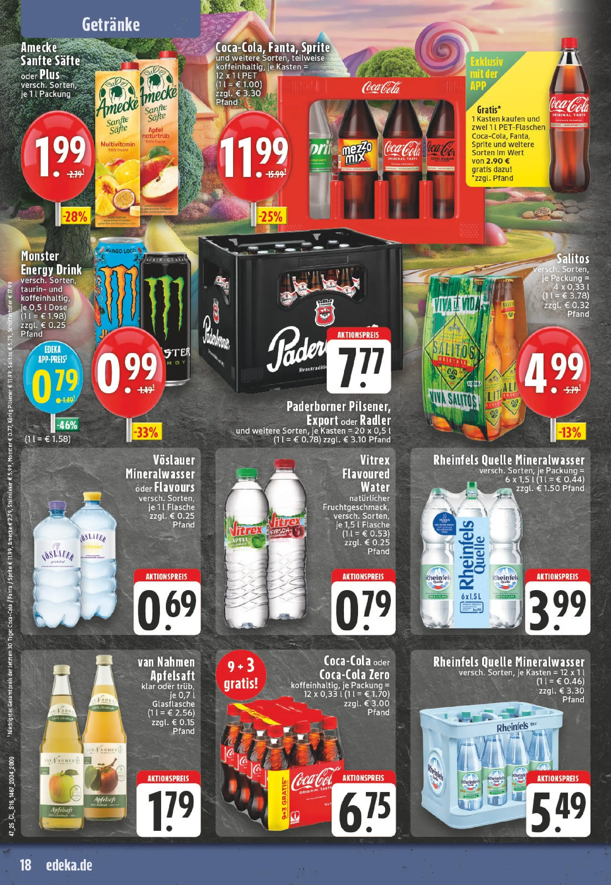Edeka prospekt Erwitte	 (ab 17.11.2025) » Angebote Online | Seite: 18 | Produkte: Coca cola, Sprite, Apple, Radler