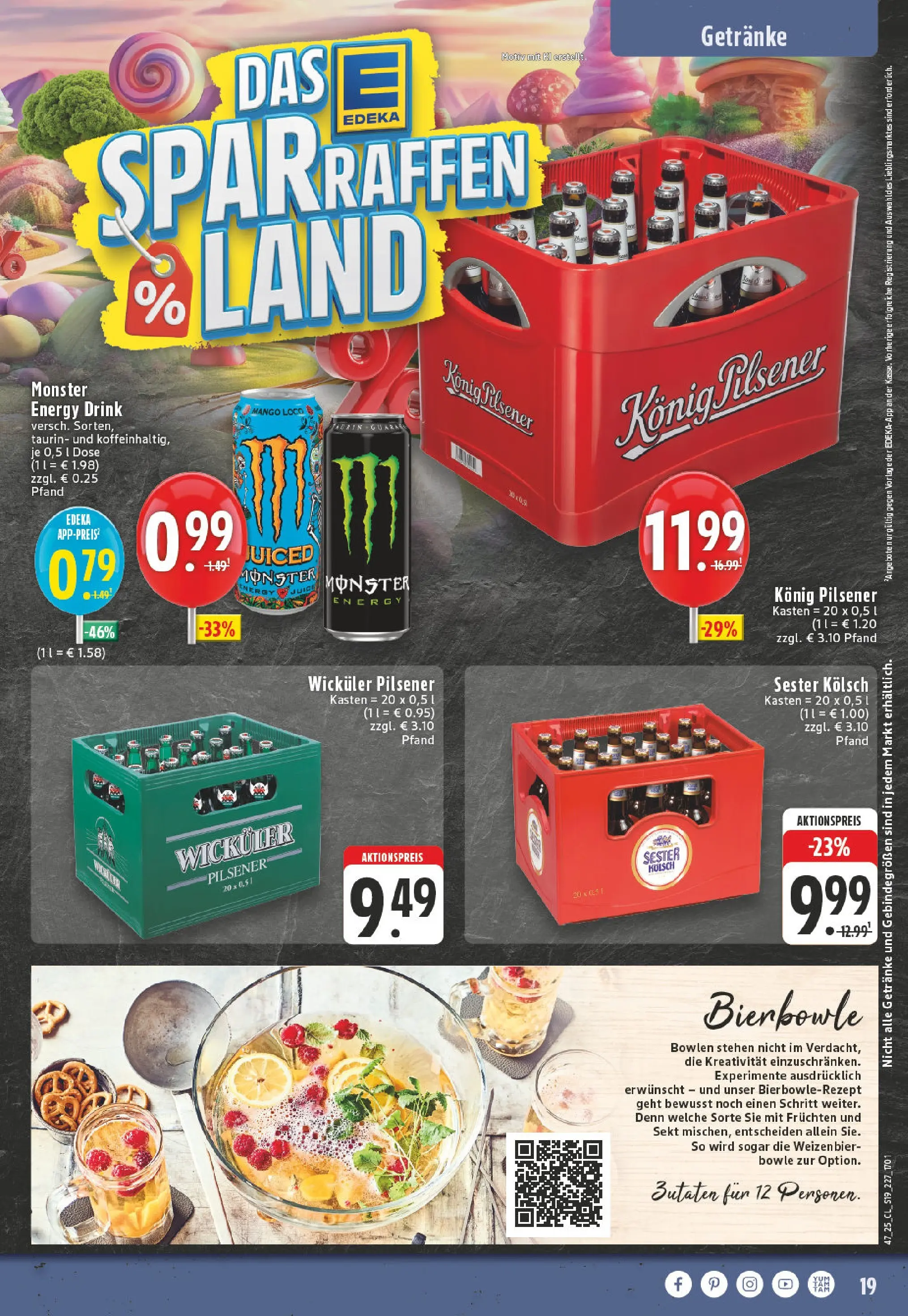 Edeka prospekt Leichlingen-Witzhelden	 (ab 17.11.2025) » Angebote Online | Seite: 19 | Produkte: Konig pilsener, Energy, Sekt, Mango