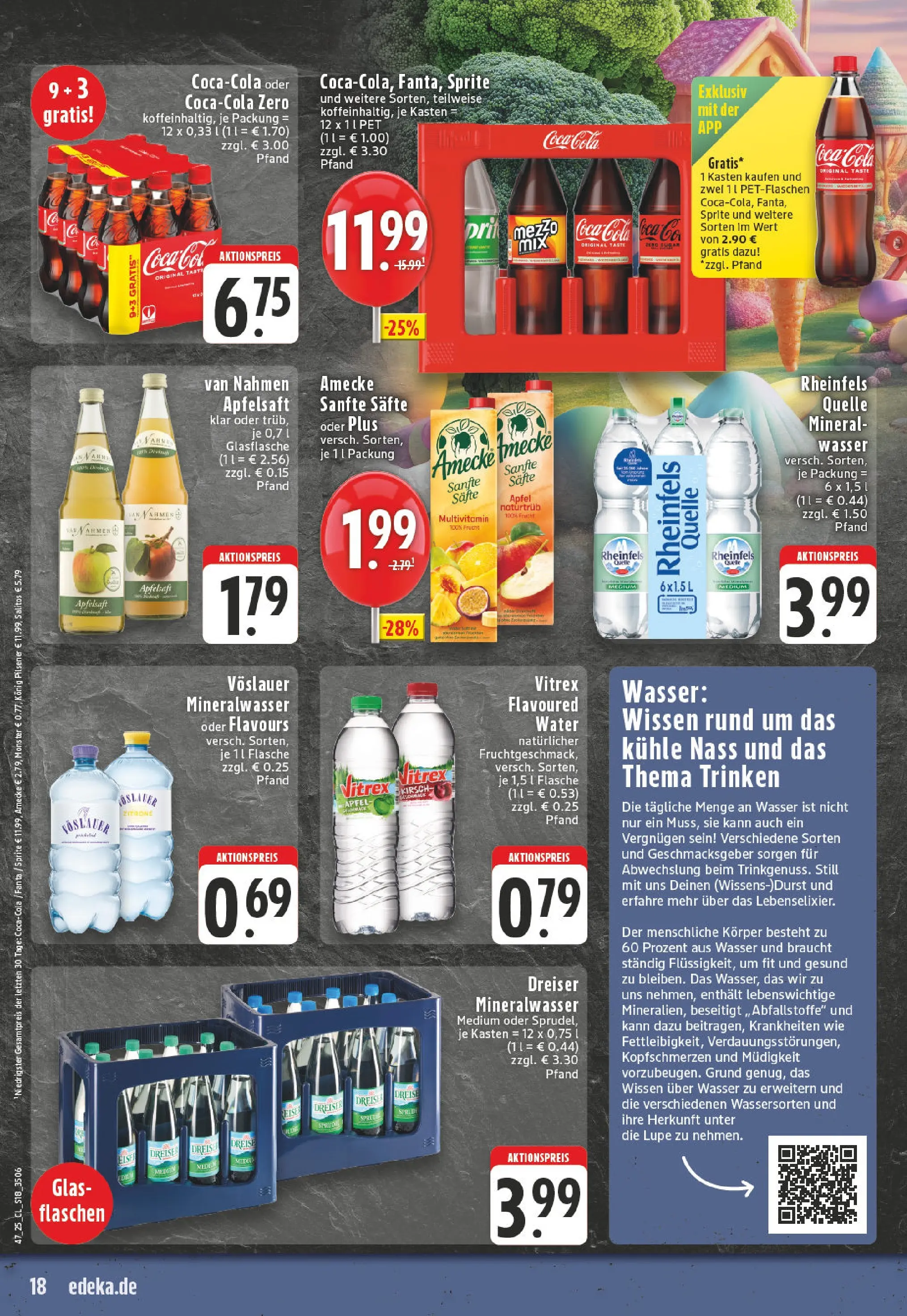 Edeka prospekt Düsseldorf	 (ab 17.11.2025) » Angebote Online | Seite: 18 | Produkte: Konig pilsener, Sprite, Apfelsaft, Wasser