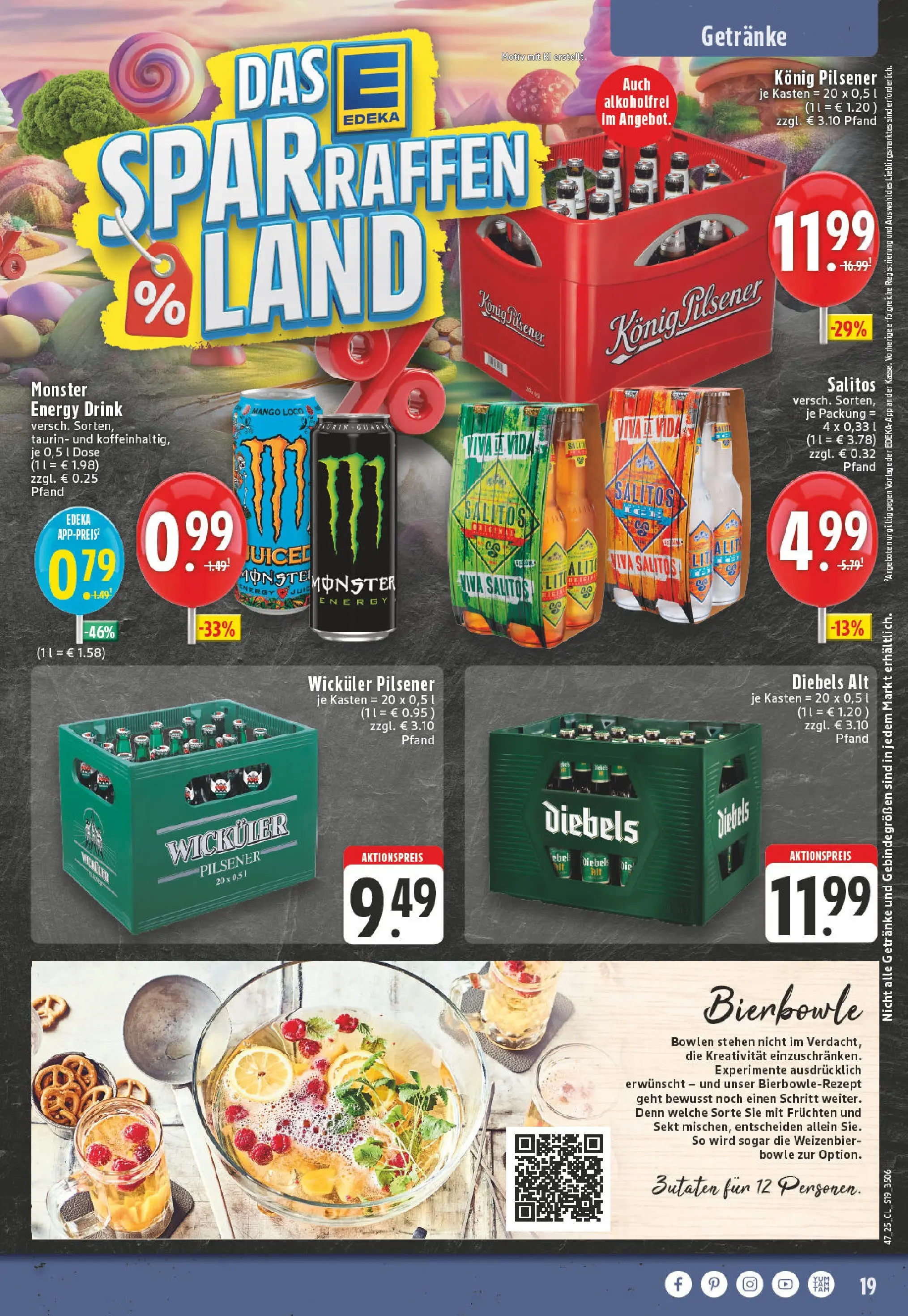 Edeka prospekt Düsseldorf	 (ab 17.11.2025) » Angebote Online | Seite: 19 | Produkte: Konig pilsener, Energy, Sekt, Diebels