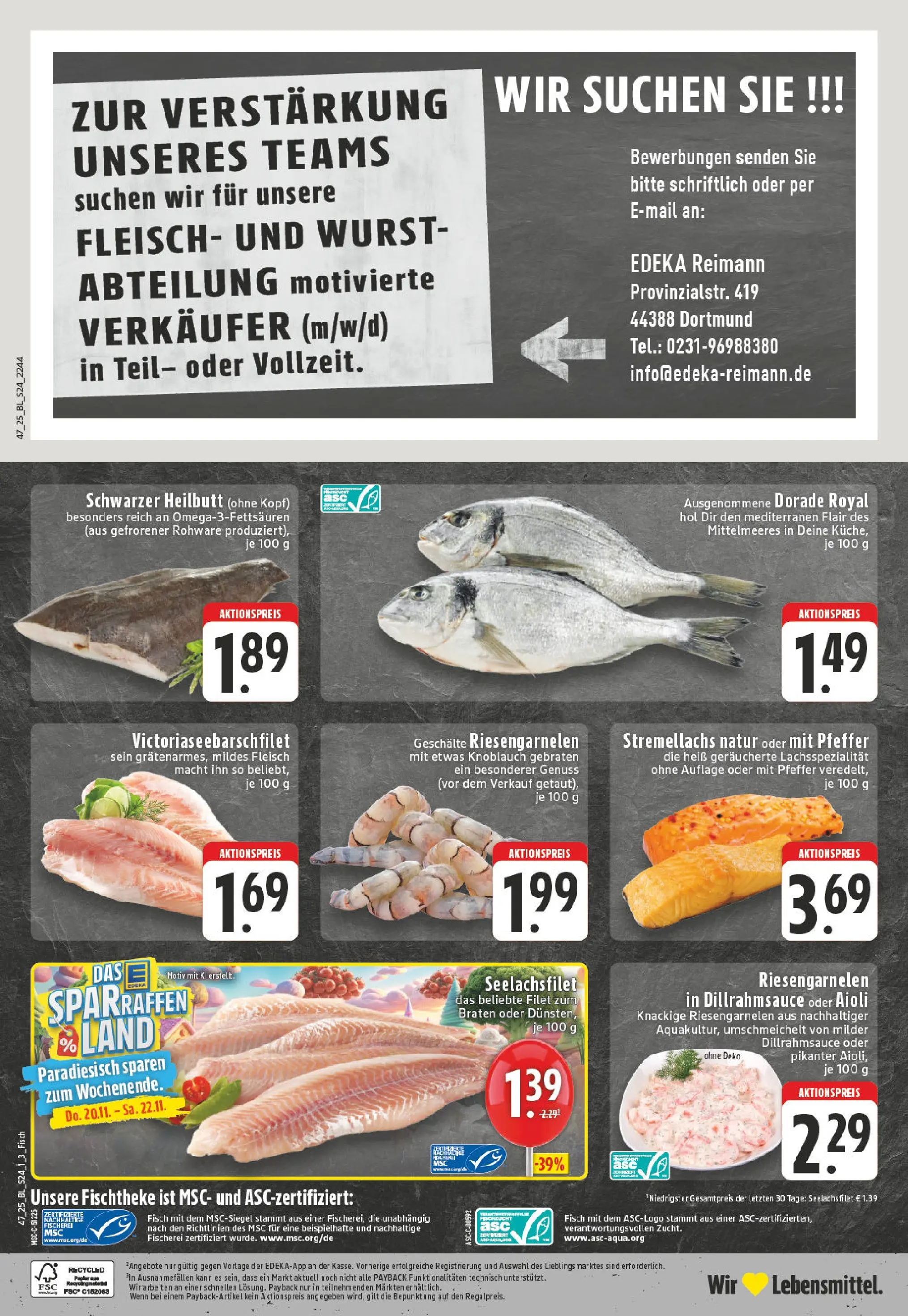 Edeka prospekt Dortmund	 (ab 17.11.2025) » Angebote Online | Seite: 24 | Produkte: Dorade, Fisch, Pfeffer, Knoblauch