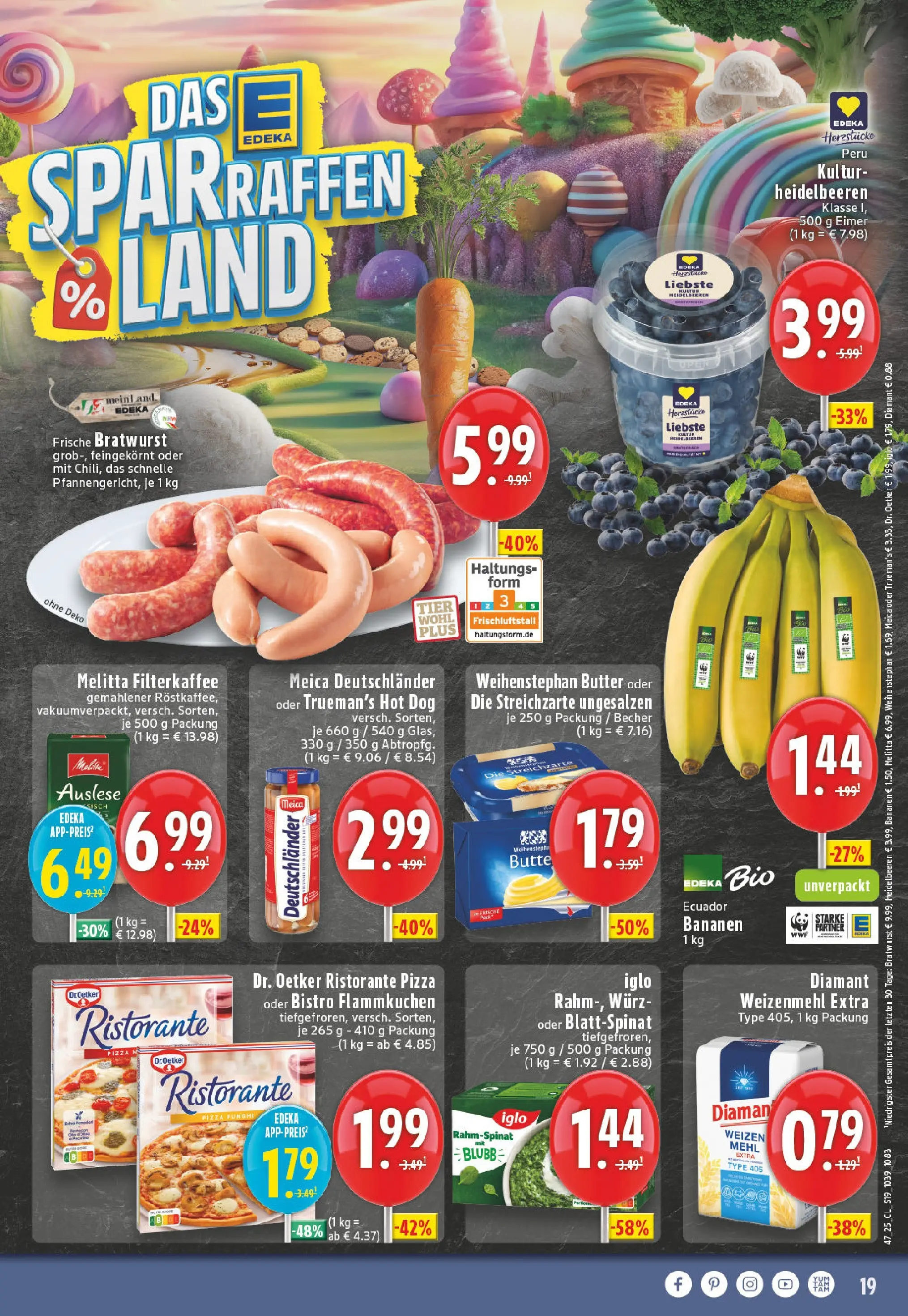 Edeka prospekt Voerde	 (ab 17.11.2025) » Angebote Online | Seite: 19 | Produkte: Mehl, Butter, Bratwurst, Weizenmehl