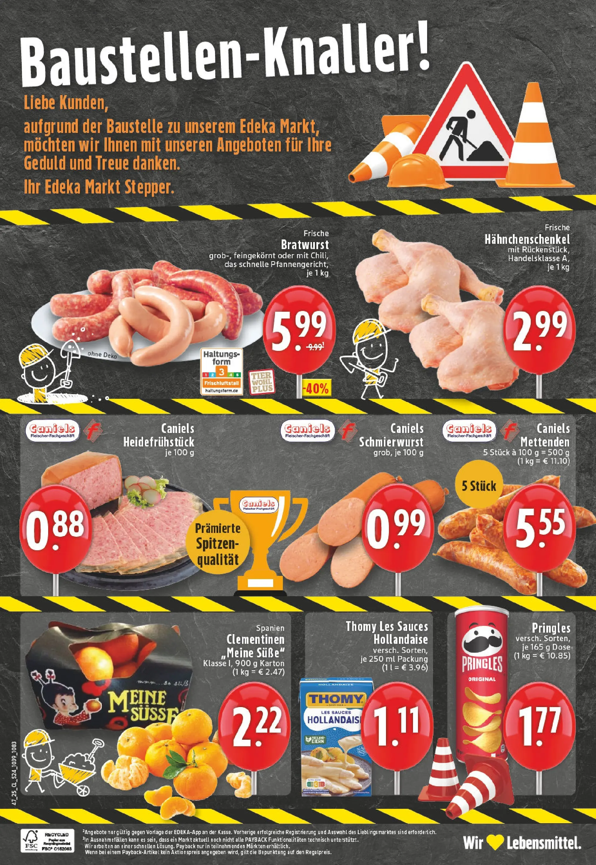 Edeka prospekt Voerde	 (ab 17.11.2025) » Angebote Online | Seite: 24 | Produkte: Thomy les sauces, Hahnchenschenkel, Pringles, Chips