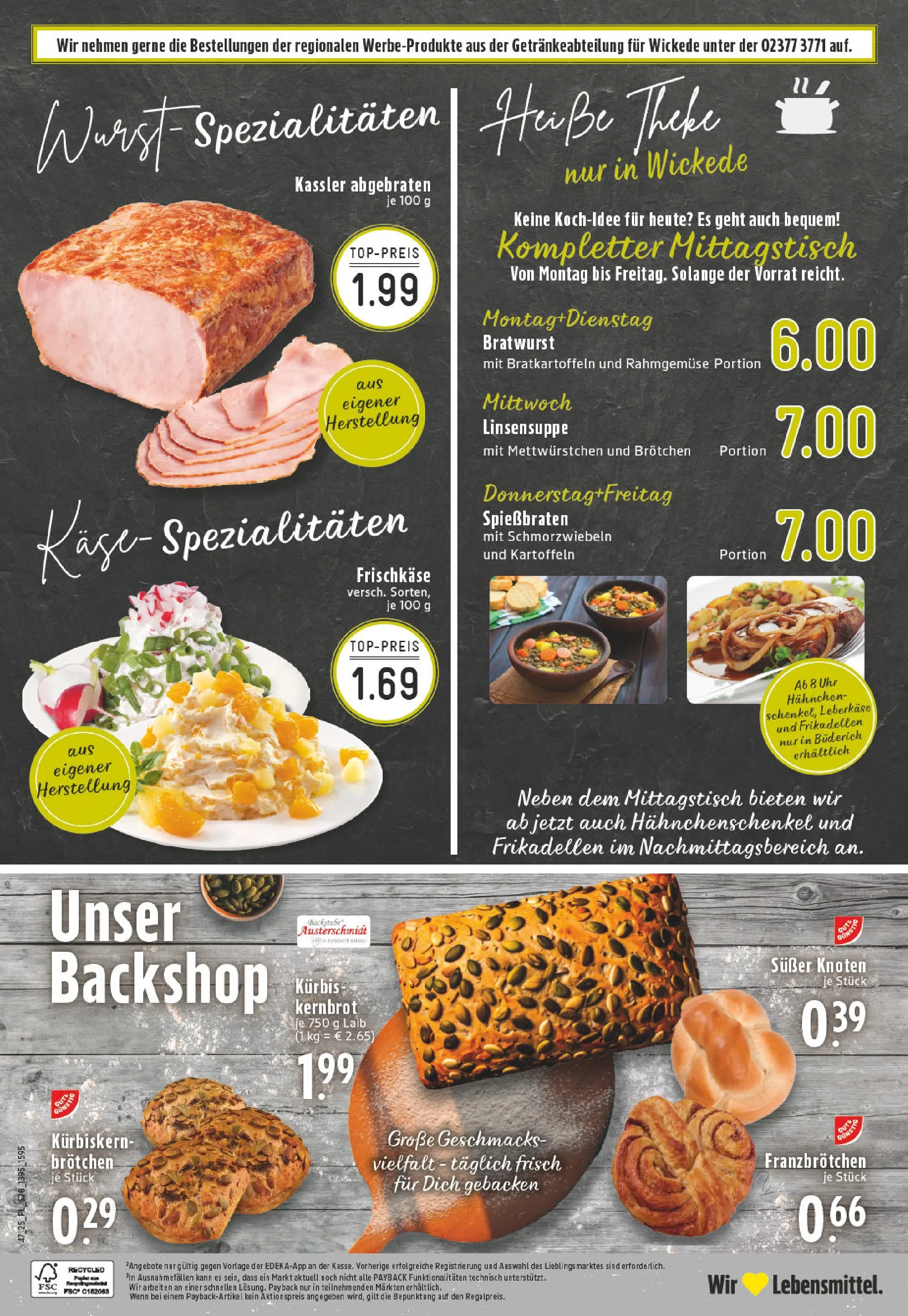 Edeka prospekt Wickede	 (ab 17.11.2025) » Angebote Online | Seite: 28 | Produkte: Hahnchen, Bratwurst, Kürbis, Leberkase