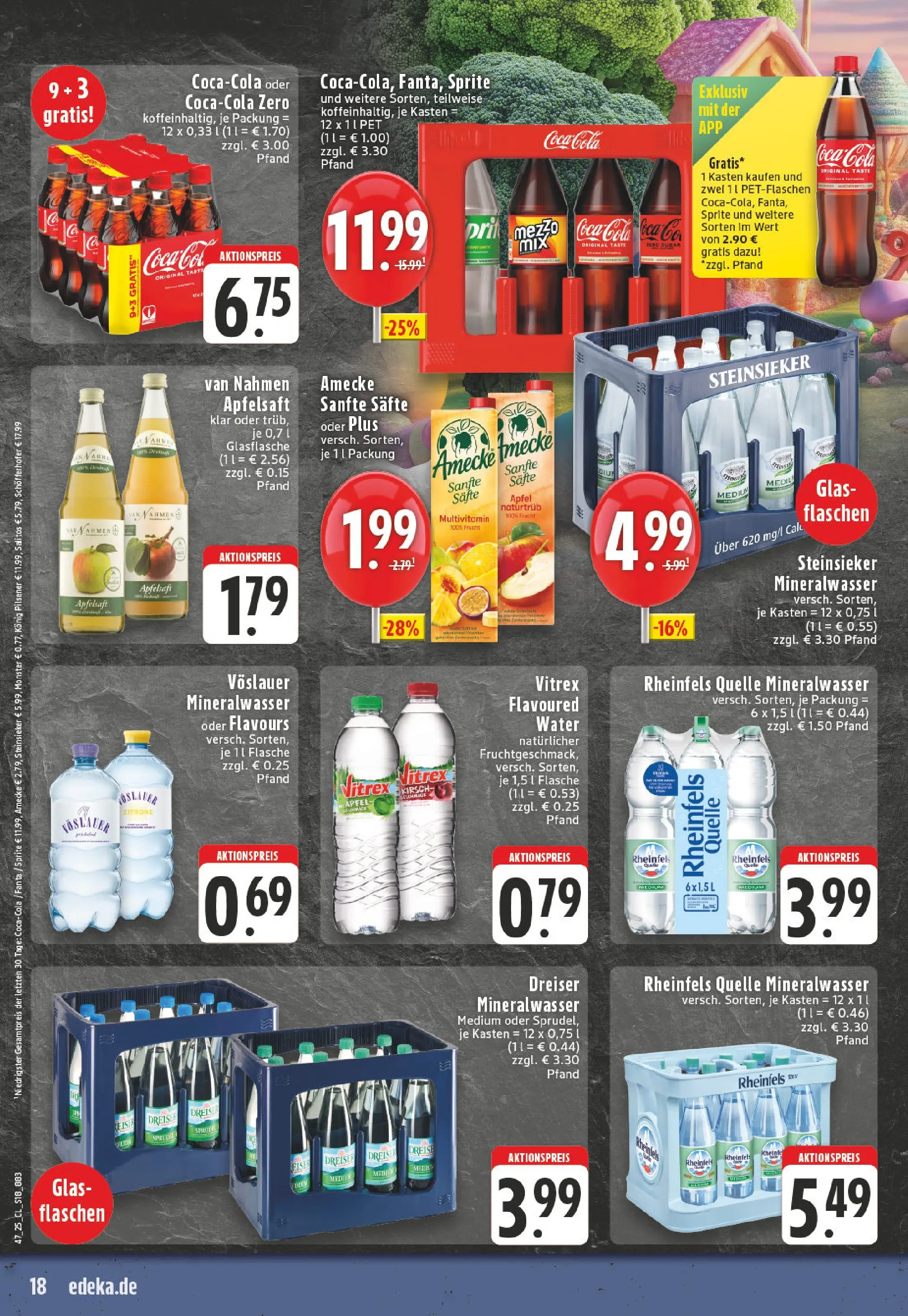 Edeka prospekt Erkelenz	 (ab 17.11.2025) » Angebote Online | Seite: 18 | Produkte: Konig pilsener, Cola, Mineralwasser, Apple
