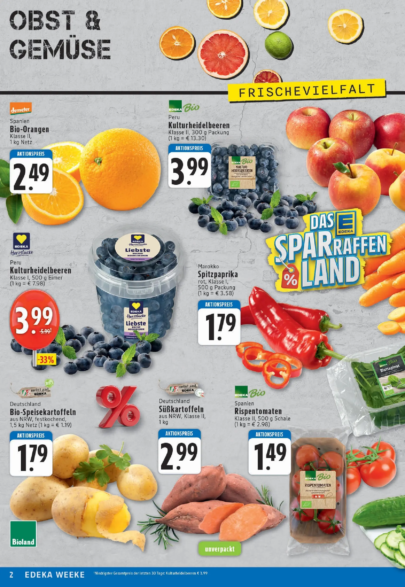 Edeka prospekt Köln	 (ab 17.11.2025) » Angebote Online | Seite: 2 | Produkte: Heidelbeeren, Gemüse, Obst