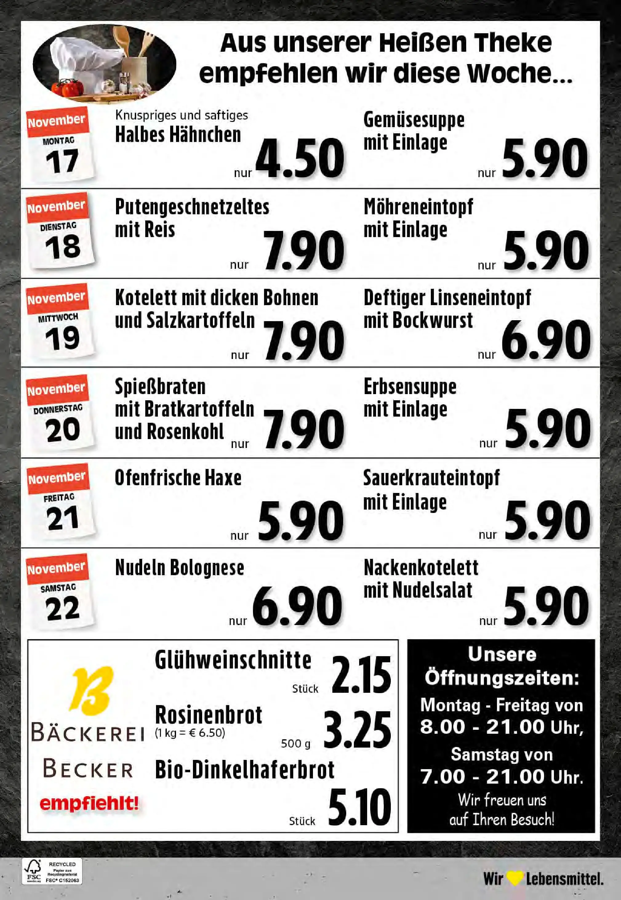 Edeka prospekt Reken-Bahnhof	 (ab 17.11.2025) » Angebote Online | Seite: 24 | Produkte: Bockwurst, Bäckerei, Ofenfrische, Reis