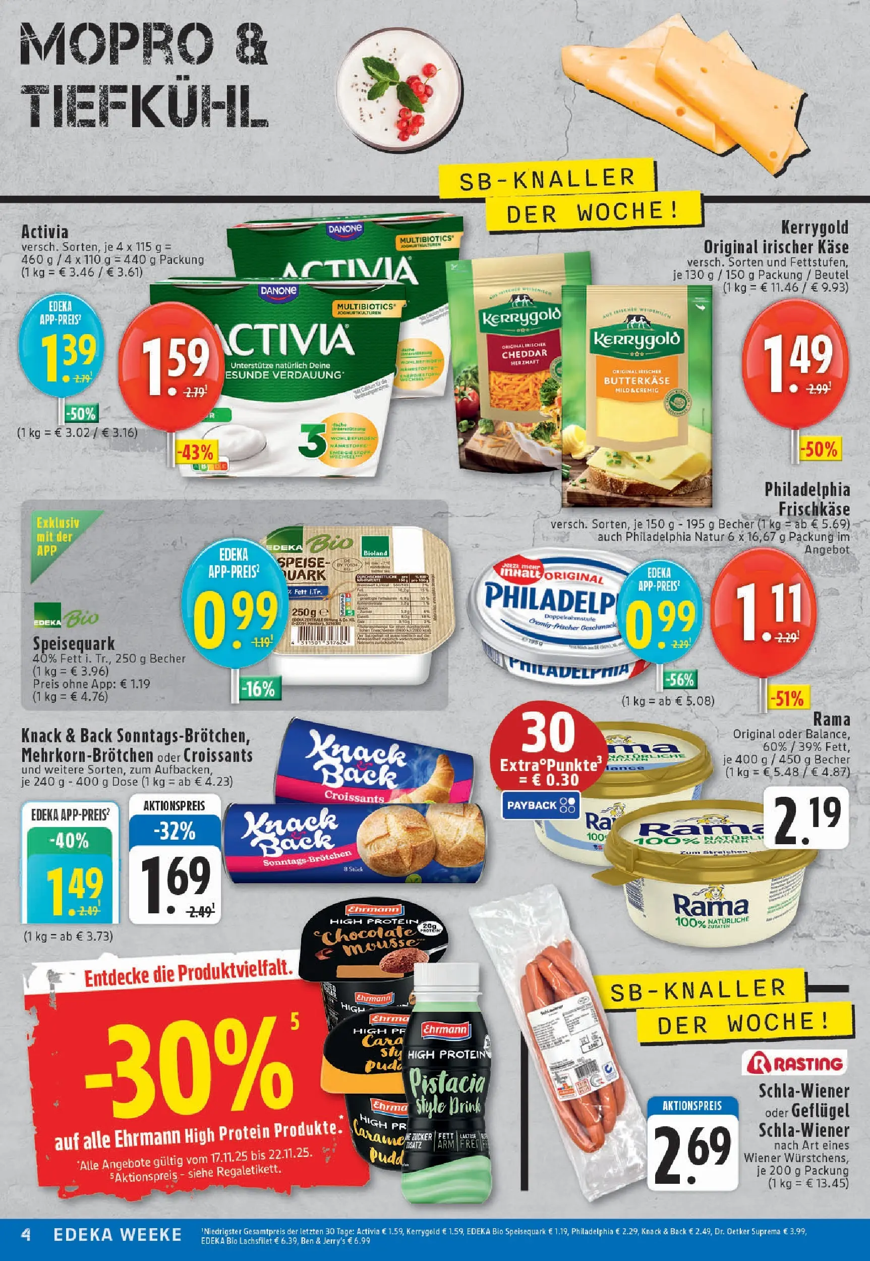 Edeka prospekt Köln	 (ab 17.11.2025) » Angebote Online | Seite: 4 | Produkte: Margarine, Rama, Quark, Zucker