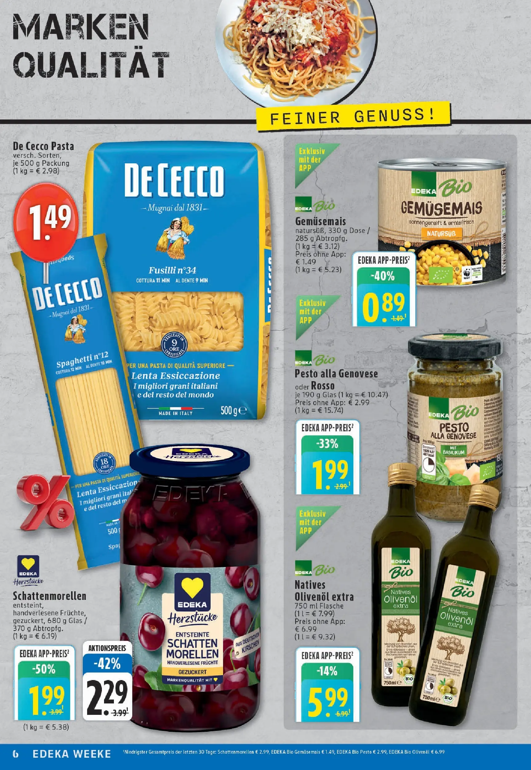Edeka prospekt Köln	 (ab 17.11.2025) » Angebote Online | Seite: 6 | Produkte: Olivenol, Kirschen, Pasta