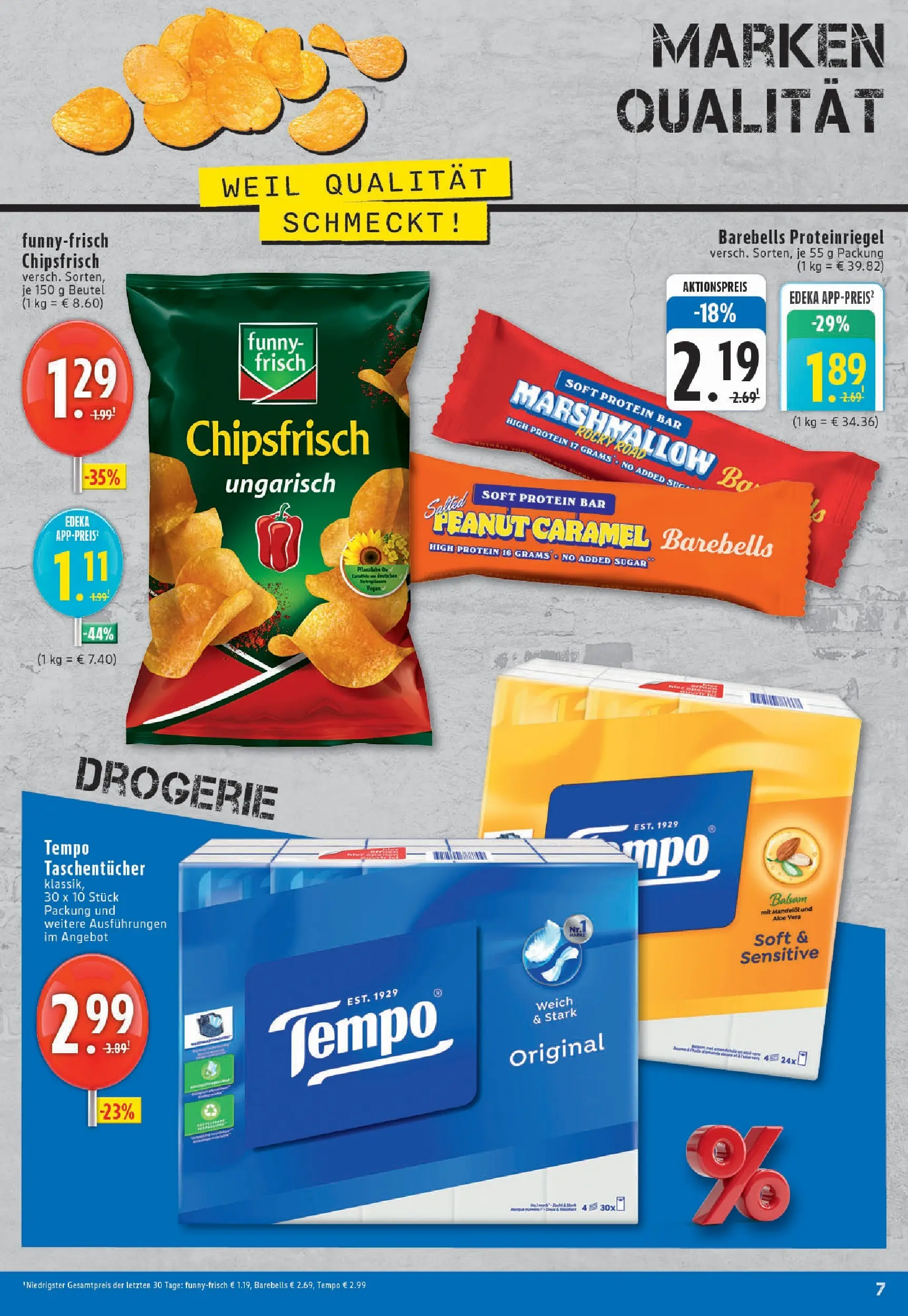 Edeka prospekt Köln	 (ab 17.11.2025) » Angebote Online | Seite: 7 | Produkte: Kartoffeln, Tempo, Chips