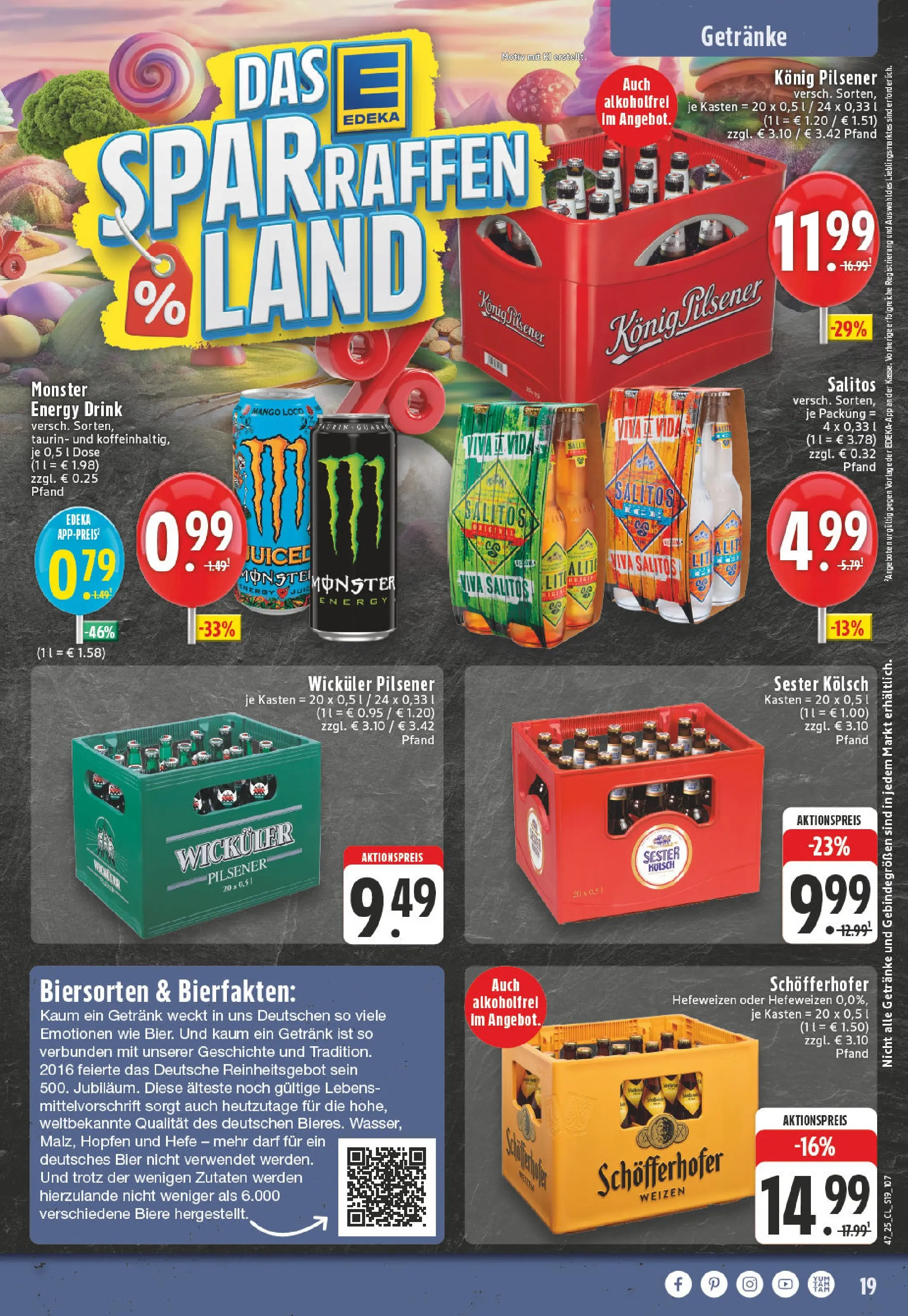 Edeka prospekt Würselen	 (ab 17.11.2025) » Angebote Online | Seite: 19 | Produkte: Energy, Bier, Monster, Mango