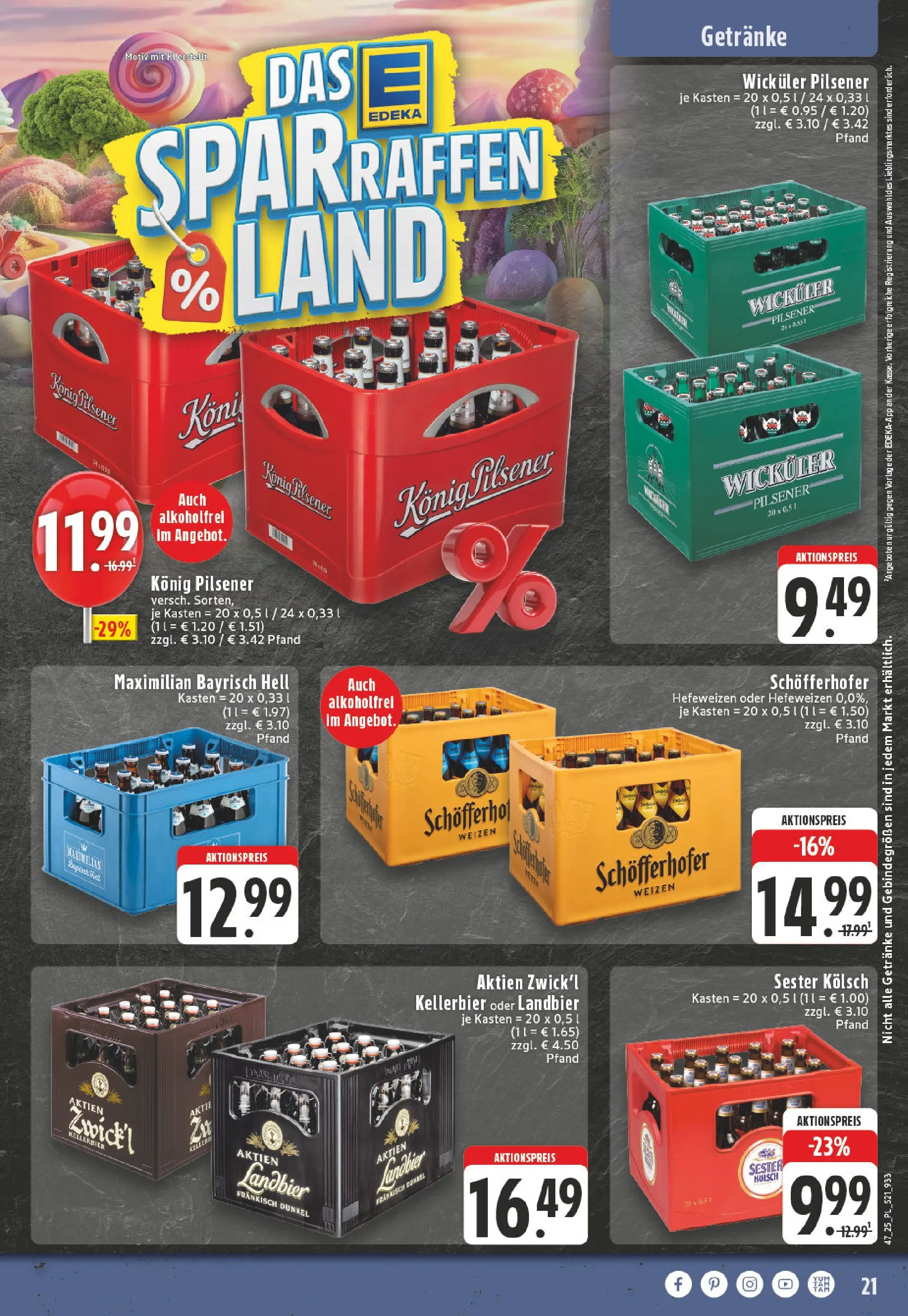 Edeka prospekt Eschweiler-Dürwiß	 (ab 17.11.2025) » Angebote Online | Seite: 21 | Produkte: Konig pilsener