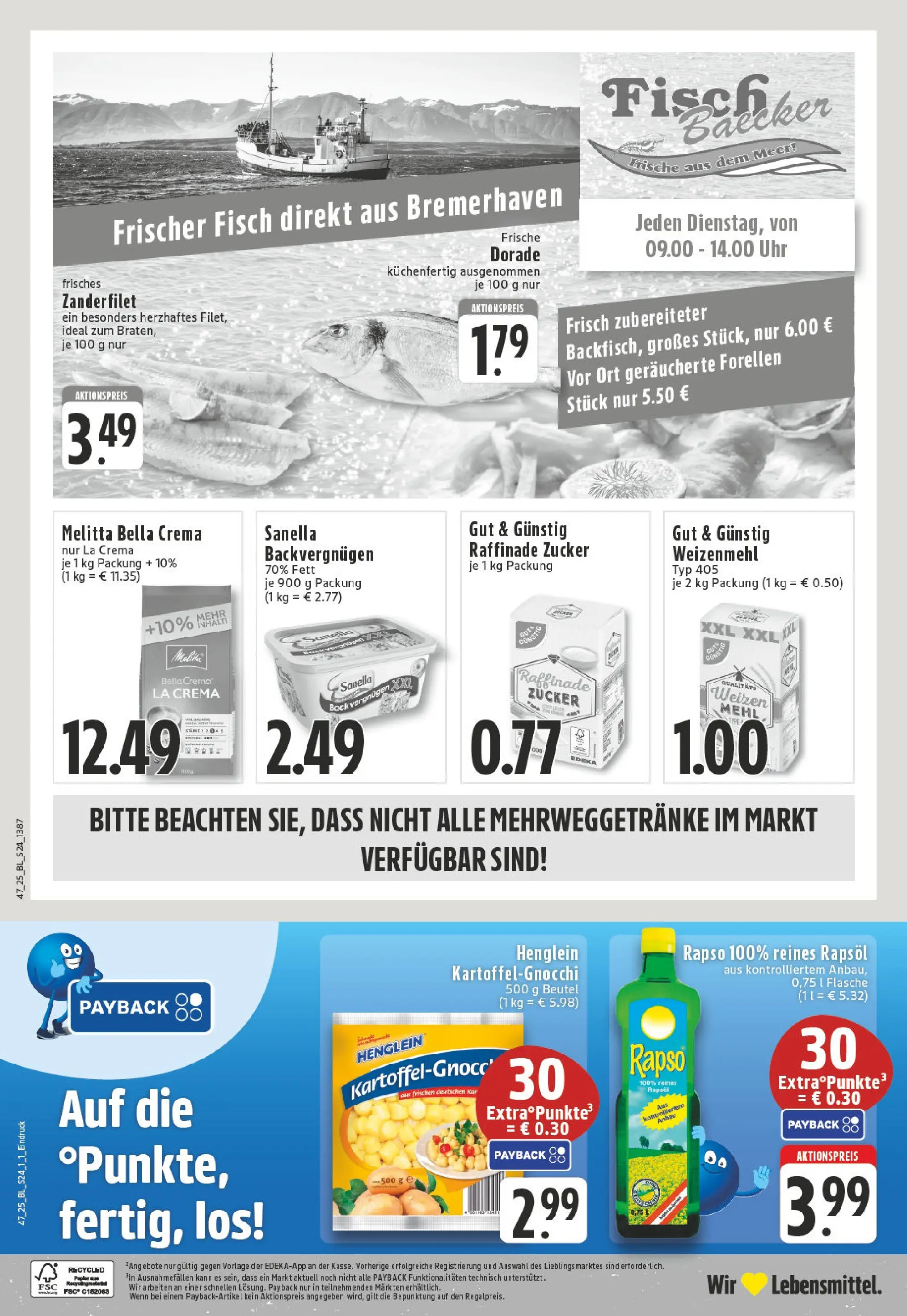 Edeka prospekt Herne	 (ab 17.11.2025) » Angebote Online | Seite: 24 | Produkte: Dorade, Mehl, Zucker, Uhr