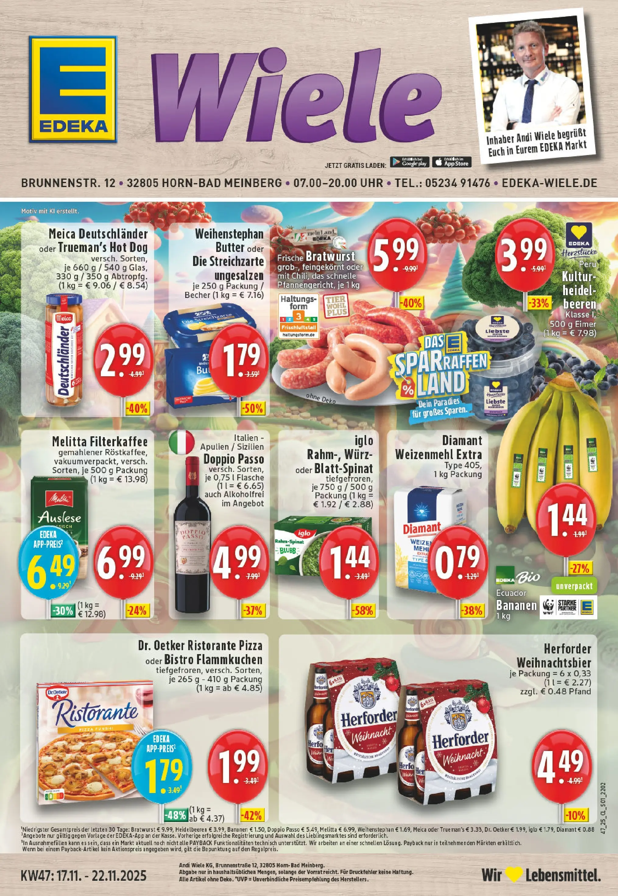Edeka prospekt Horn-Bad Meinberg	 (ab 17.11.2025) » Angebote Online | Seite: 1 | Produkte: Melitta, Bad, Meica, Uhr