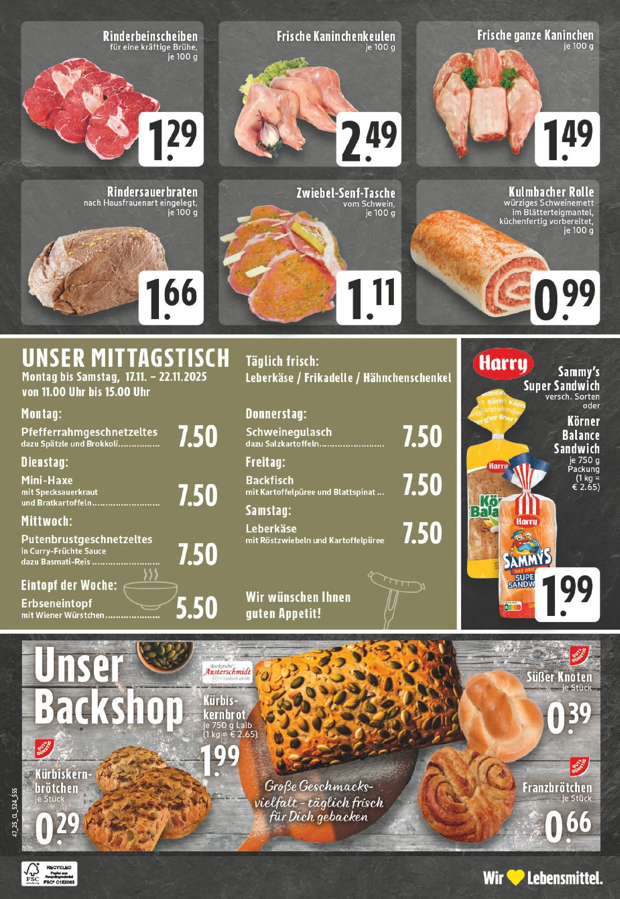 Edeka prospekt Duisburg-Walsum	 (ab 17.11.2025) » Angebote Online | Seite: 24 | Produkte: Schweinegulasch, Basmatireis, Hahnchenschenkel, Uhr