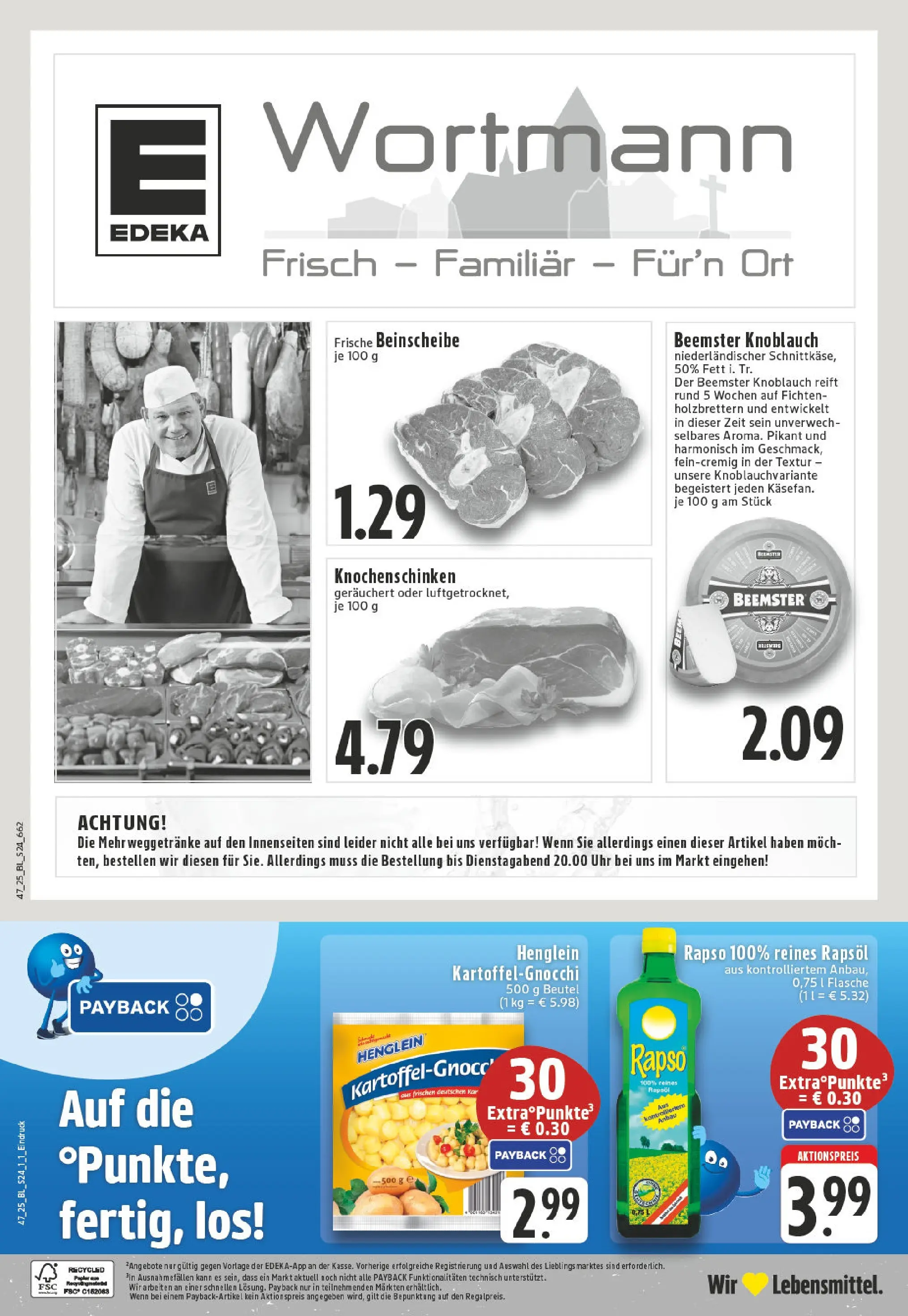Edeka prospekt Ense-Niederense	 (ab 17.11.2025) » Angebote Online | Seite: 24 | Produkte: Rapsöl, Knoblauch, Uhr