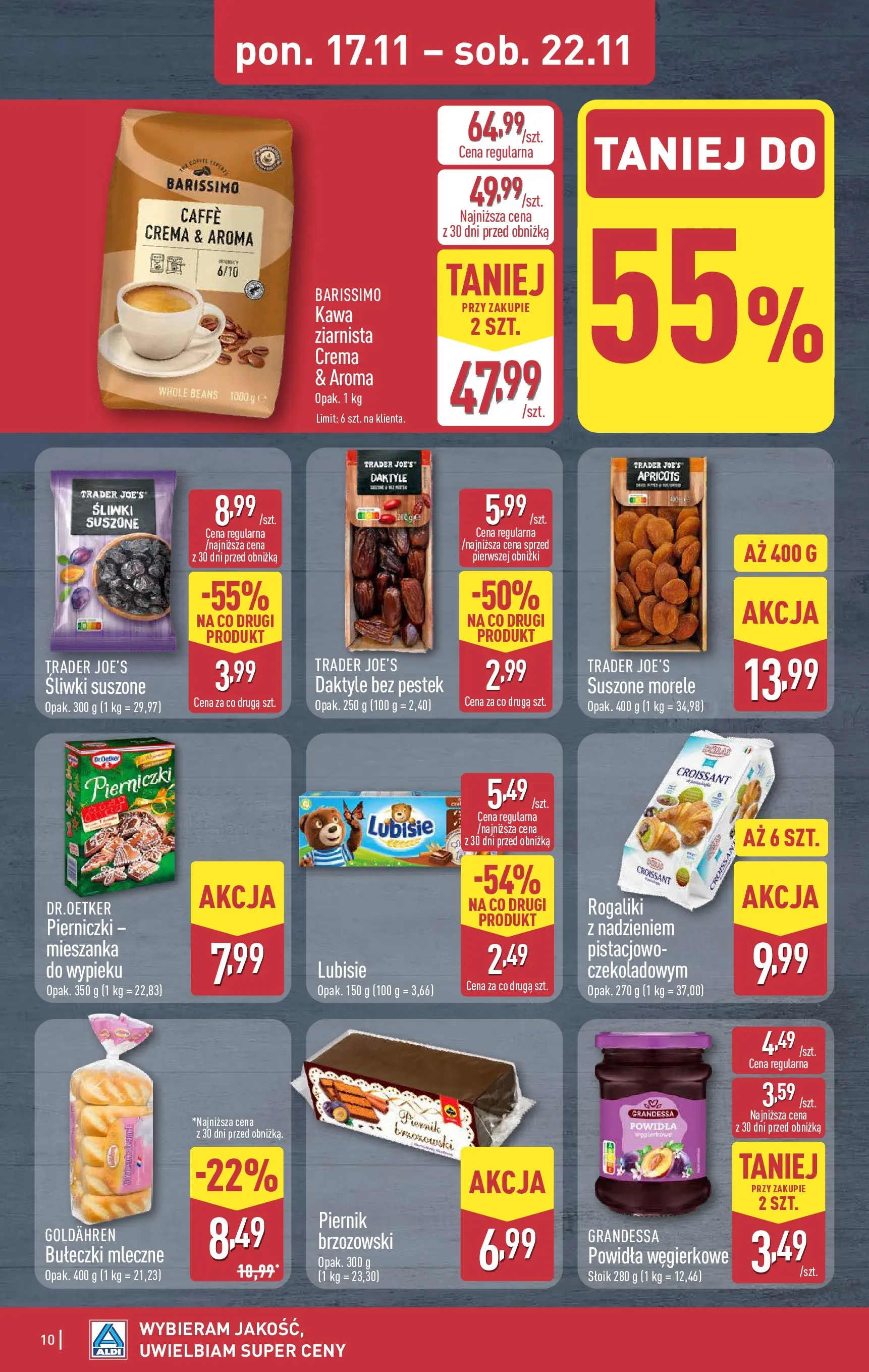 Aldi - Nie przegap tych okazji w ALDI od 16.11.2025 - Ulotka PDF, promocje | Strona: 10 | Produkty: Daktyle, Piernik, Śliwki, Śliwki suszone