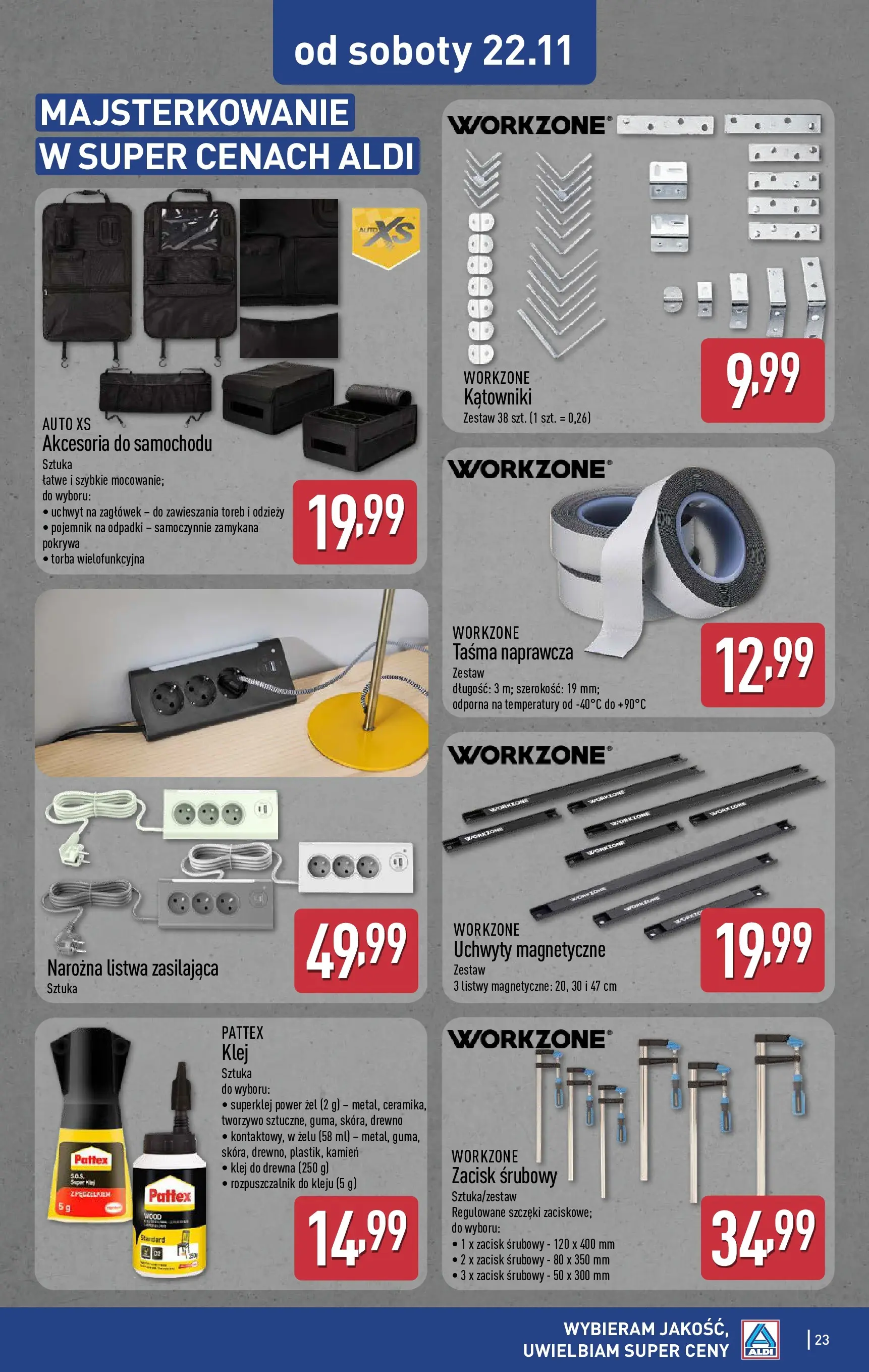 Aldi - Nie przegap tych okazji w ALDI od 16.11.2025 - Ulotka PDF, promocje | Strona: 23 | Produkty: Torba