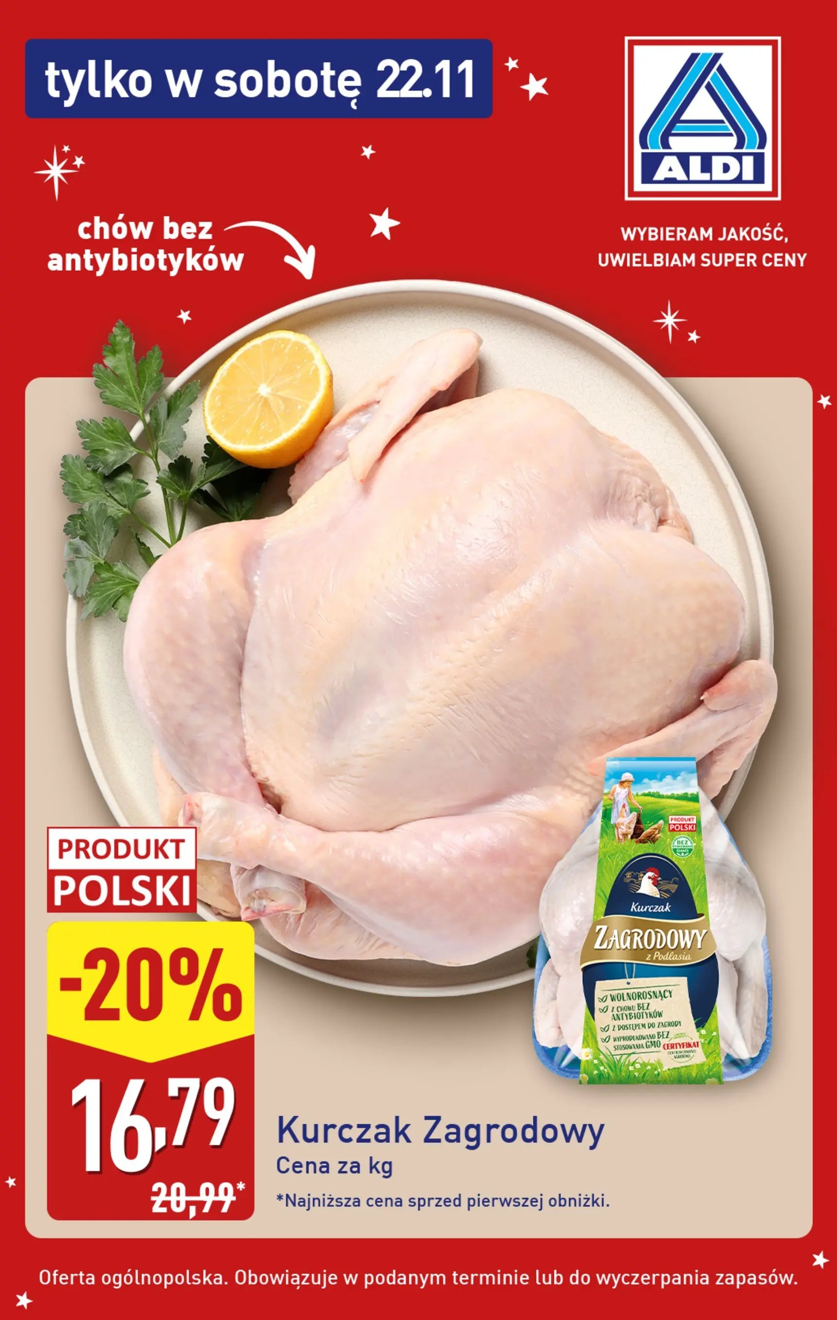 Aldi Gazetka - Tylko w sobotę od 22.11.2025 - Ulotka PDF, promocje | Strona: 4 | Produkty: Kurczak, Kurczak zagrodowy