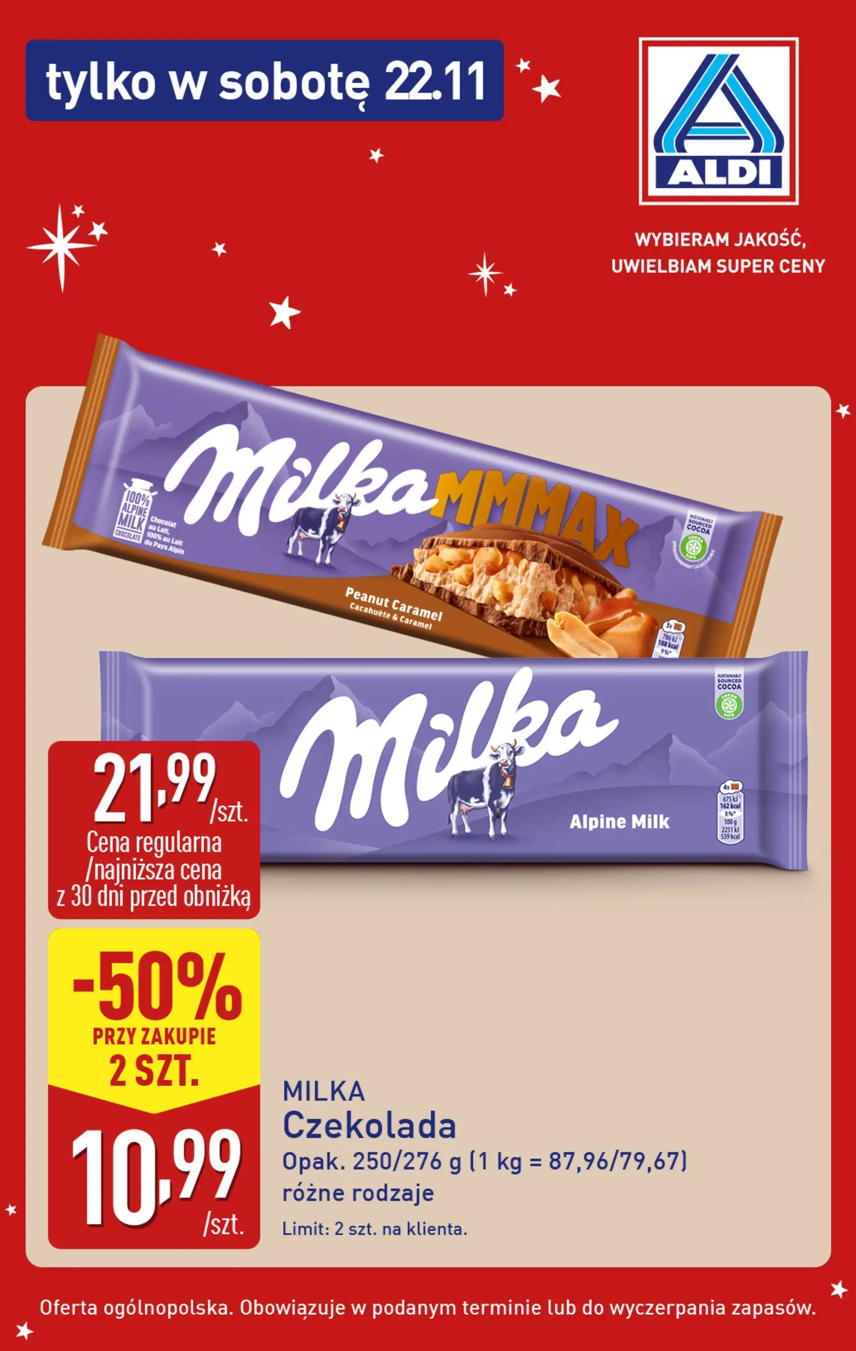 Aldi Gazetka - Tylko w sobotę od 22.11.2025 - Ulotka PDF, promocje | Strona: 5 | Produkty: Milka, Czekolada