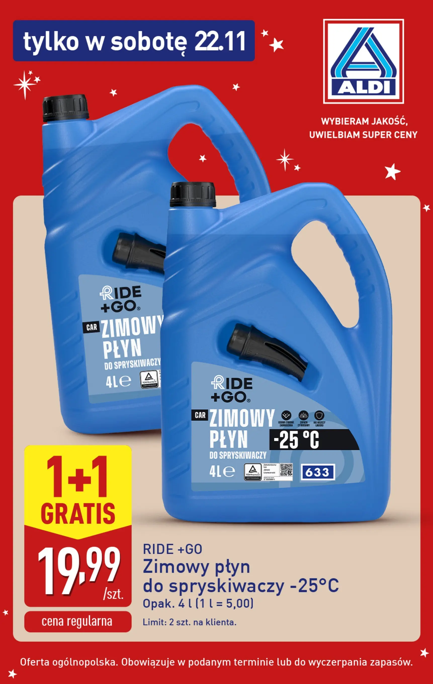 Aldi Gazetka - Tylko w sobotę od 22.11.2025 - Ulotka PDF, promocje | Strona: 7 | Produkty: Płyn do spryskiwaczy