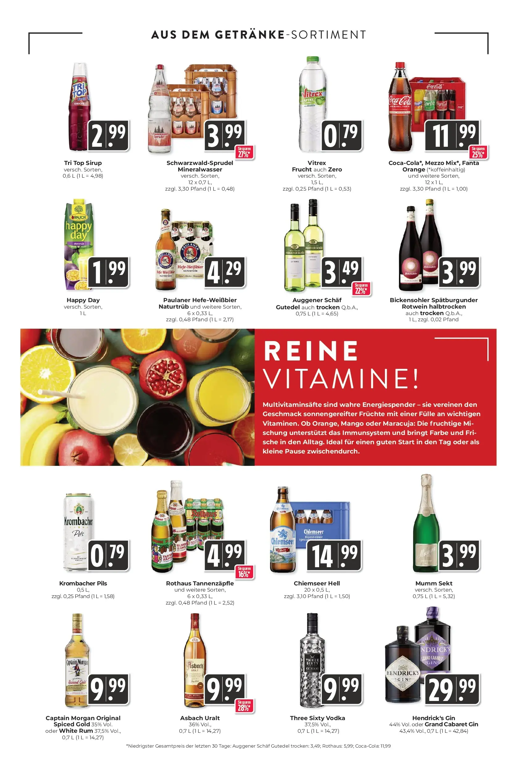 Entdecke - Hieber's Frischecenter: Meine Woche (ab 16.11.2025) zum Blättern | Seite: 15 | Produkte: Rotwein halbtrocken, Rum, Pils, Vodka