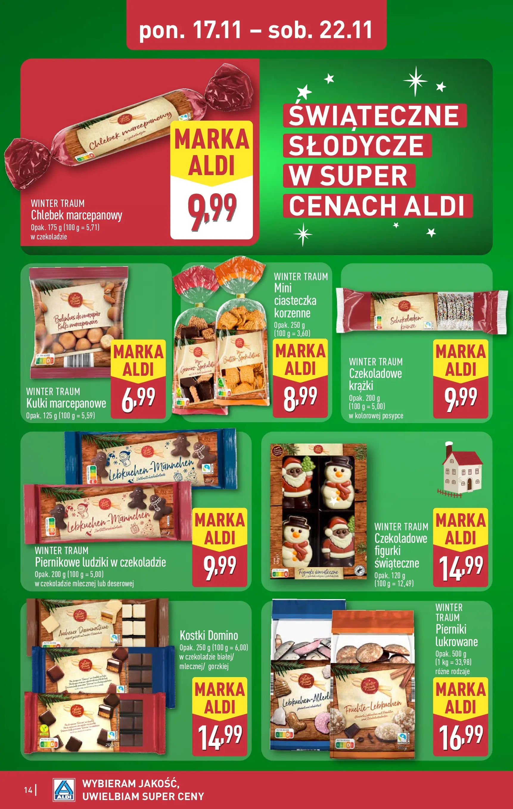 Aldi Gazetka - Okazje na weekend od 20.11.2025 - Ulotka PDF, promocje | Strona: 14 | Produkty: Słodycze, Pierniki, Figurki, Ciasteczka