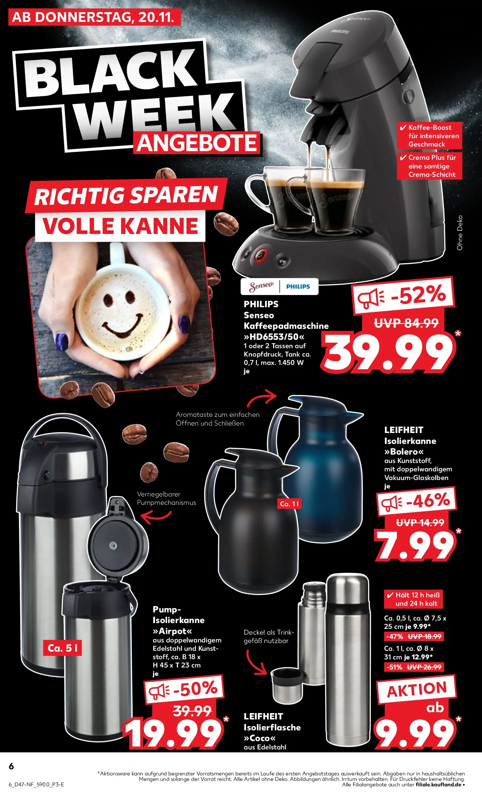 Prospekt Kaufland ab 19.11.2025 » Angebote Online zum Blättern | Seite: 6 | Produkte: Bolero, Philips, Senseo