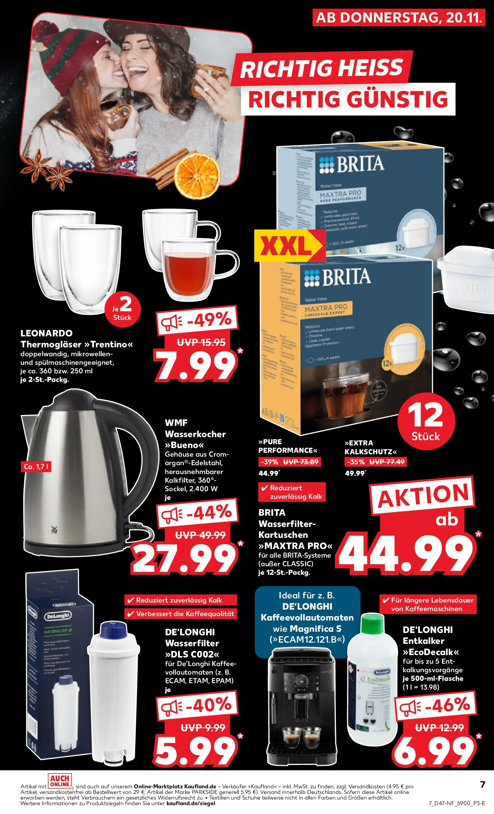 Prospekt Kaufland ab 19.11.2025 » Angebote Online zum Blättern | Seite: 7 | Produkte: Wasserkocher, Kaffee