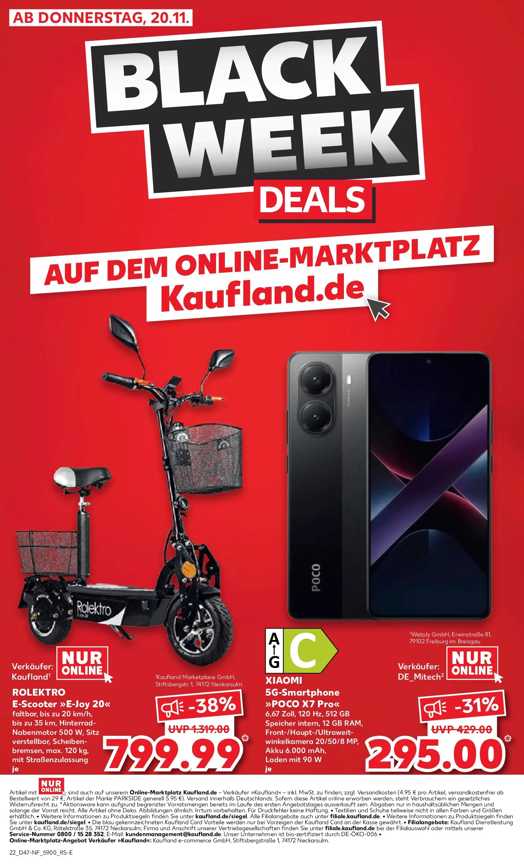 Prospekt Kaufland ab 19.11.2025 » Angebote Online zum Blättern | Seite: 22 | Produkte: Xiaomi, Scooter, E-Scooter, Smartphone