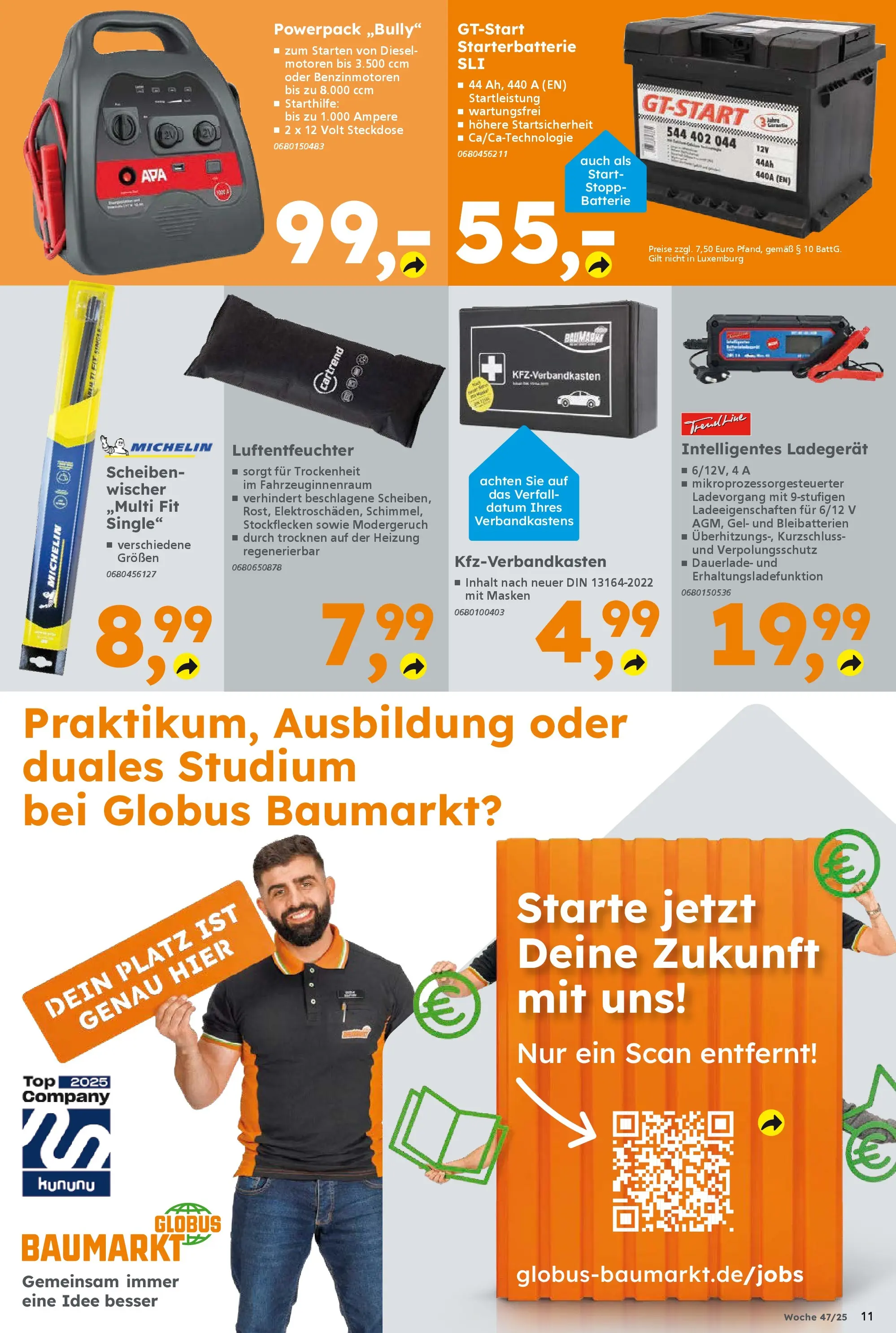 Globus Baumarkt prospekt Forchheim	 (ab 16.11.2025) zum Blättern | Seite: 11 | Produkte: Top, Steckdose, Ladegerät