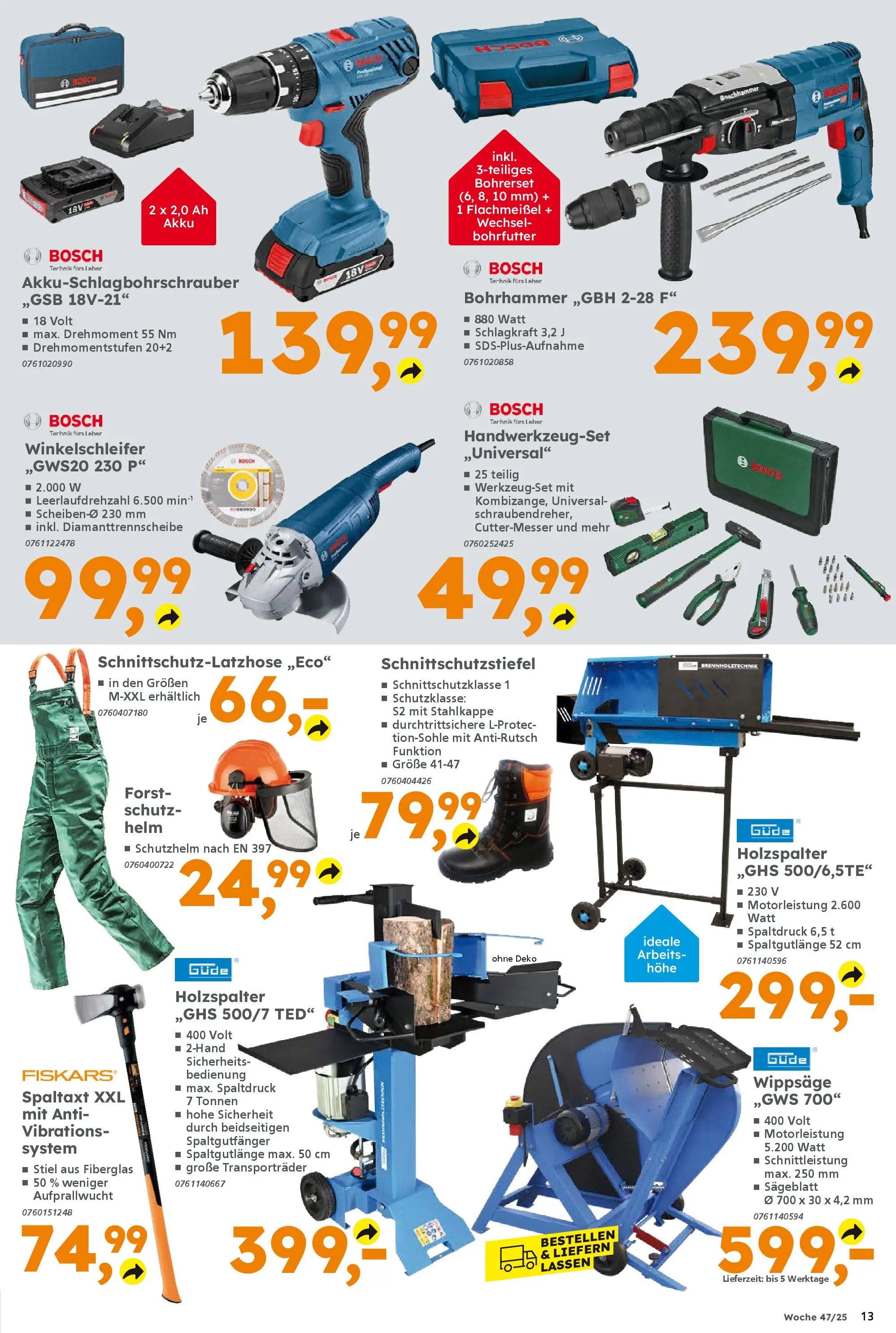 Globus Baumarkt prospekt Forchheim	 (ab 16.11.2025) zum Blättern | Seite: 13 | Produkte: Bosch