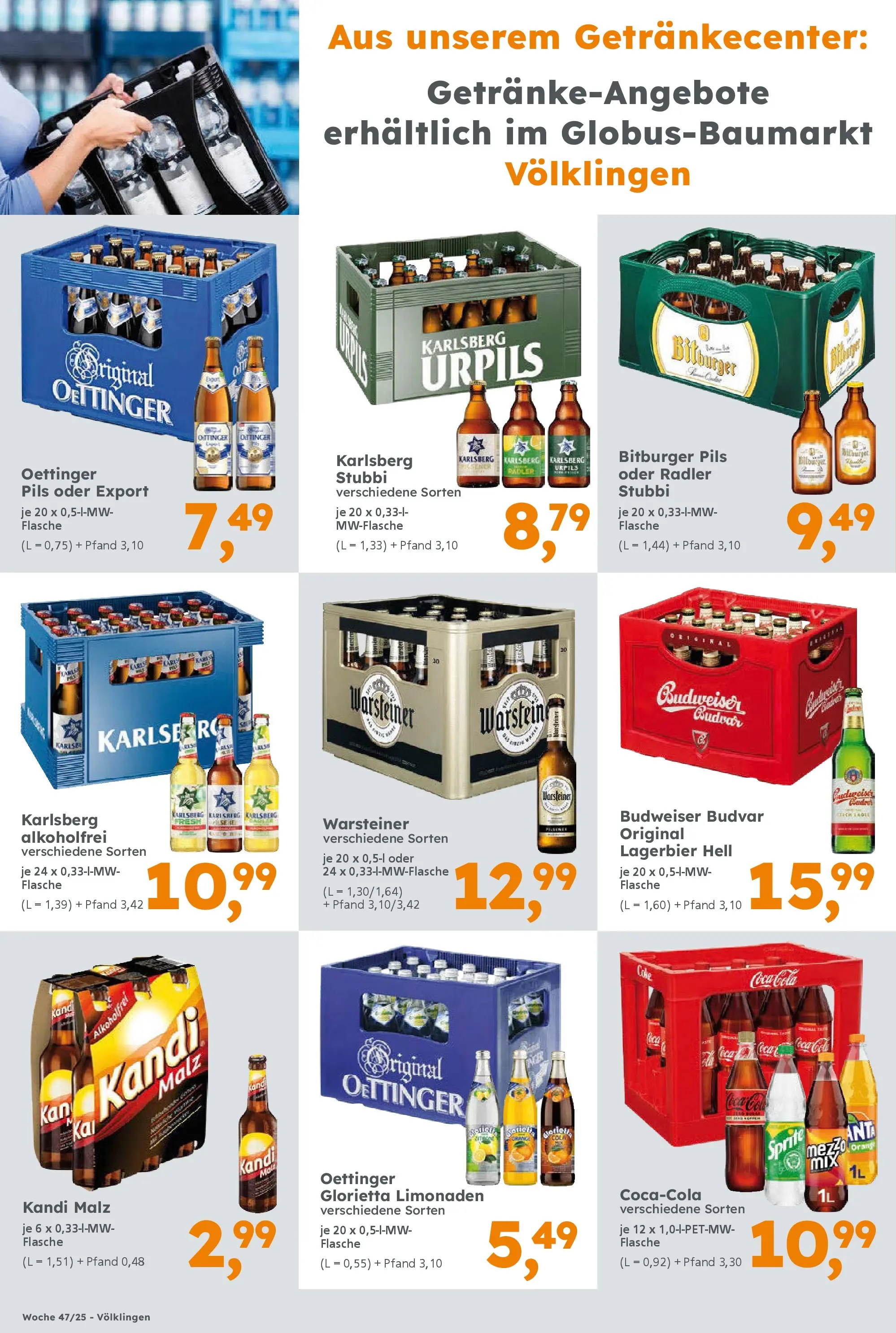 Globus Baumarkt prospekt Völklingen	 (ab 17.11.2025) zum Blättern | Seite: 16 | Produkte: Sprite, Oettinger, Radler, Warsteiner