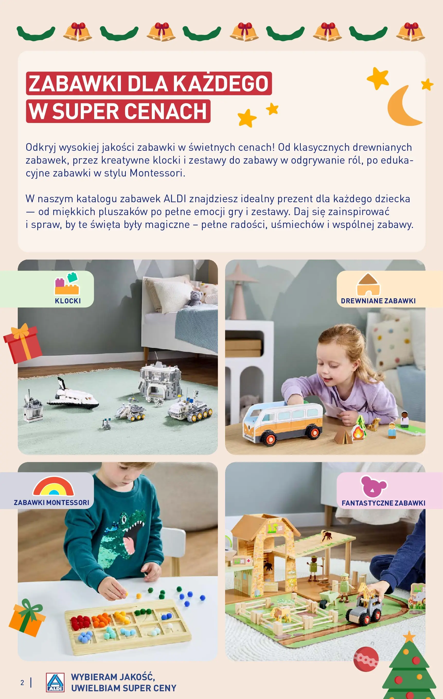 Aldi gazetka od 05.11.2025 | Boże Narodzenie 🎄🎁 | Strona: 2 | Produkty: Gry, Klocki drewniane
