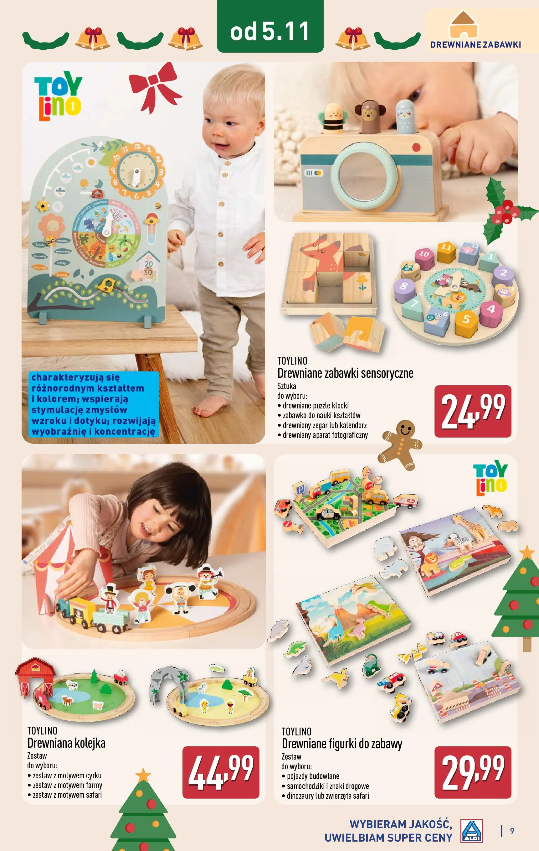 Aldi gazetka od 05.11.2025 | Boże Narodzenie 🎄🎁 | Strona: 9 | Produkty: Aparat fotograficzny, Kalendarz, Zegar, Figurki