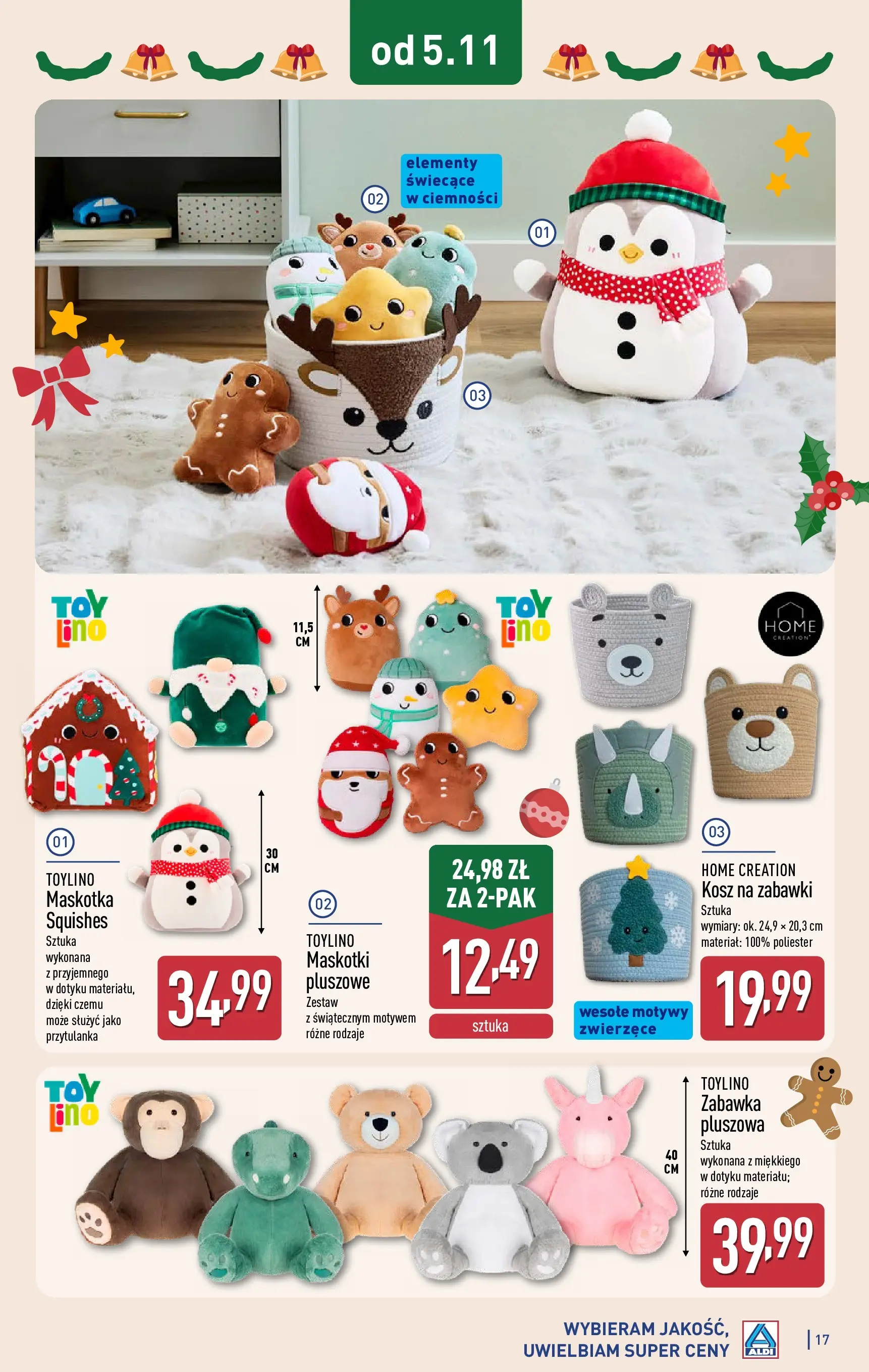 Aldi gazetka od 05.11.2025 | Boże Narodzenie 🎄🎁 | Strona: 17 | Produkty: Kosz