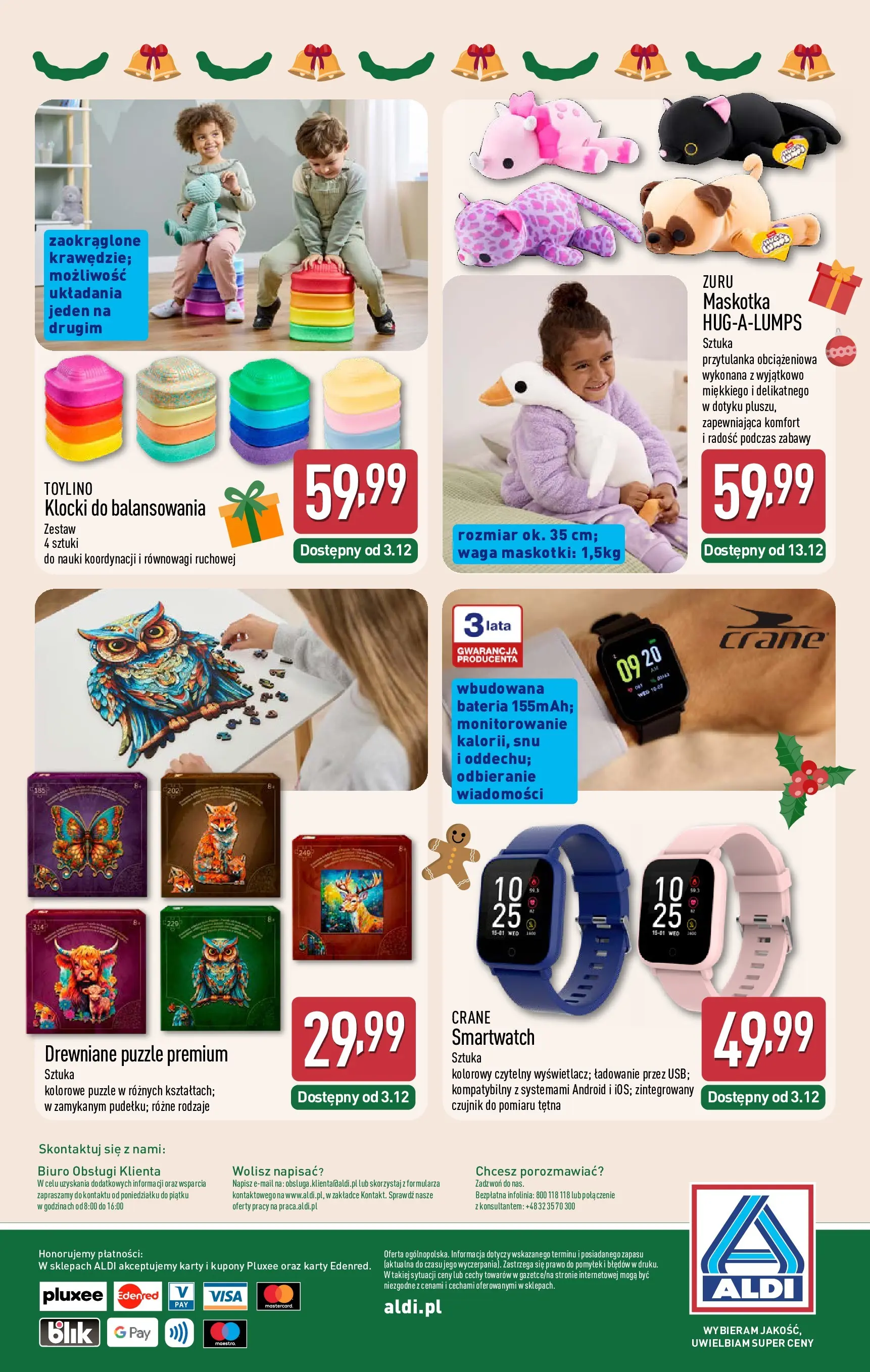 Aldi gazetka od 05.11.2025 | Boże Narodzenie 🎄🎁 | Strona: 32 | Produkty: Waga, Smartwatch, Bateria