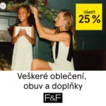 F&F Ušetři 25% veškeré oblečení, obuv a doplňky – do 19.11.2025