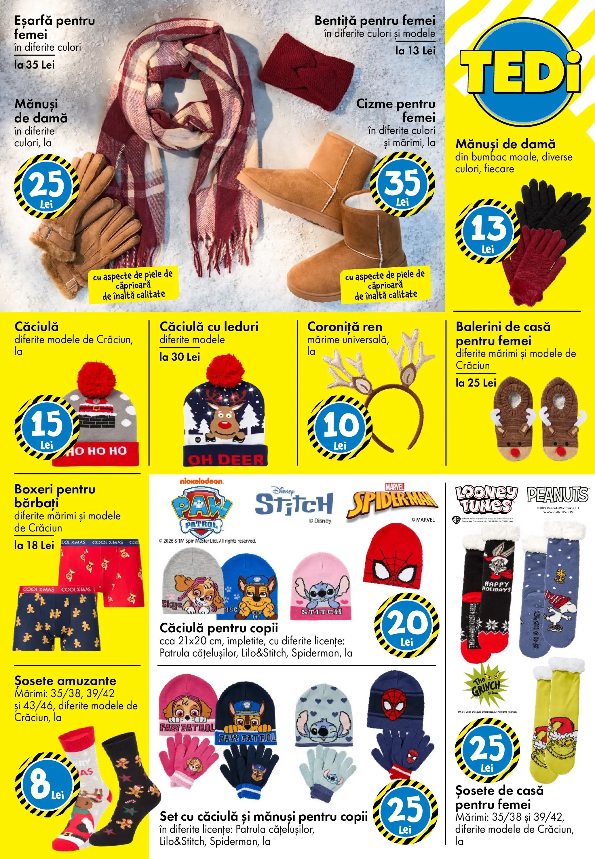 TEDi - Catalog TEDi până în data de 23.11.2025 - Oferta 13.11.2025 - 23.11.2025 | Pagină: 31 | Produse: Eșarfă, Mănuși, Șosete, Boxeri