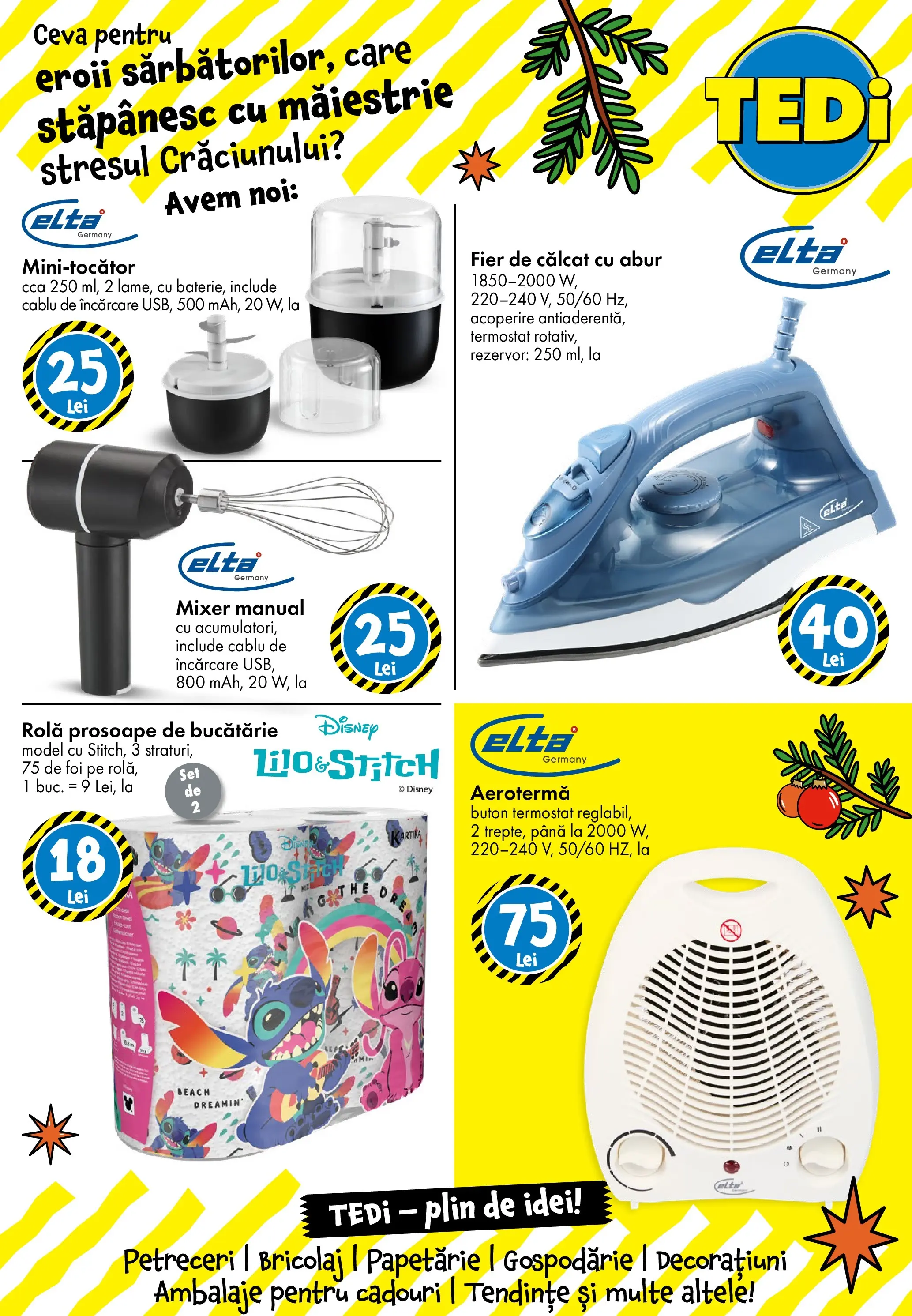 TEDi - Catalog TEDi până în data de 23.11.2025 - Oferta 13.11.2025 - 23.11.2025 | Pagină: 33 | Produse: Fier de călcat, Cablu, Mixer, Bucătărie