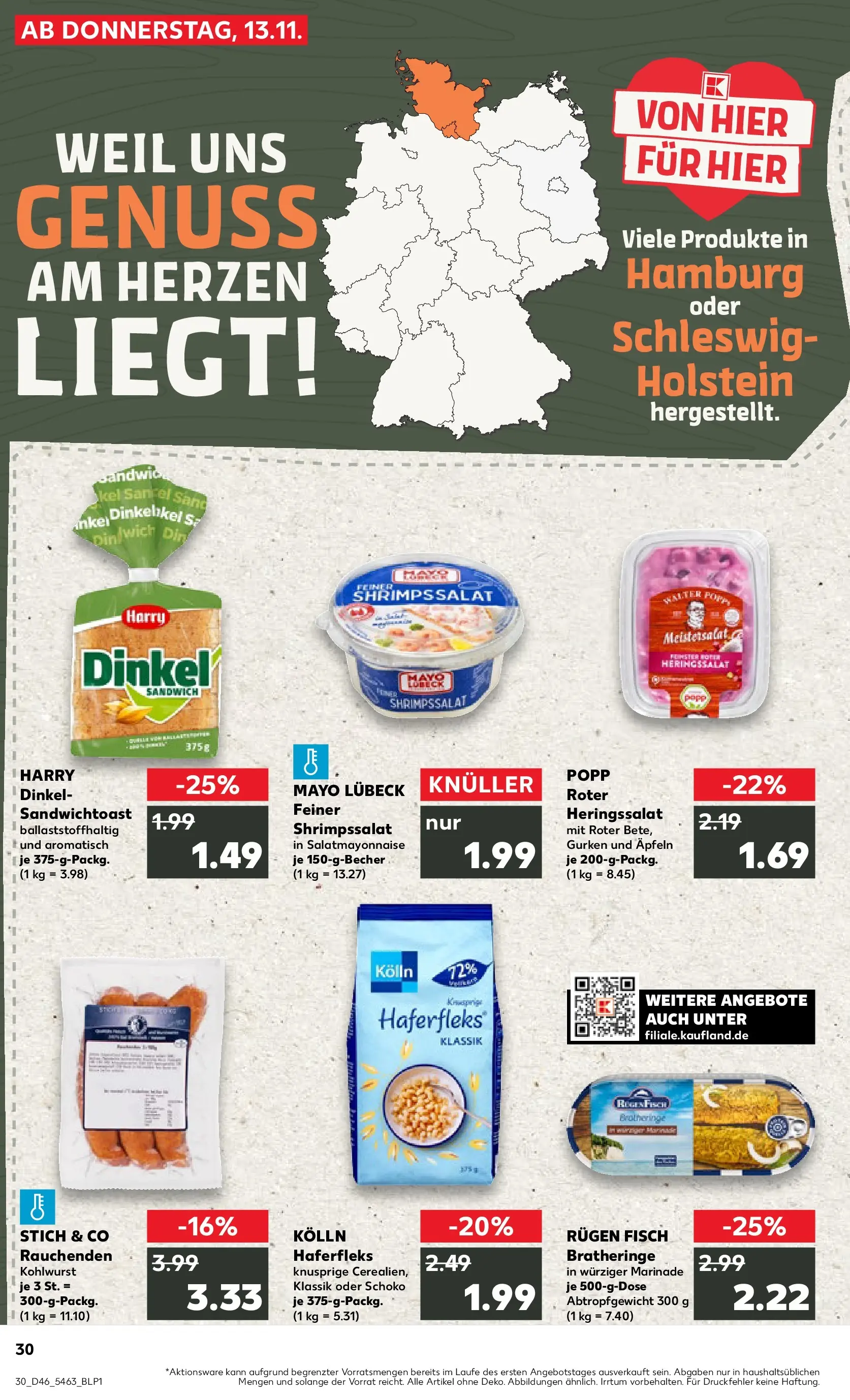 Prospekt Kaufland ab 17.11.2025 » Angebote Online zum Blättern | Seite: 30 | Produkte: Kolln, Fisch, Gurken