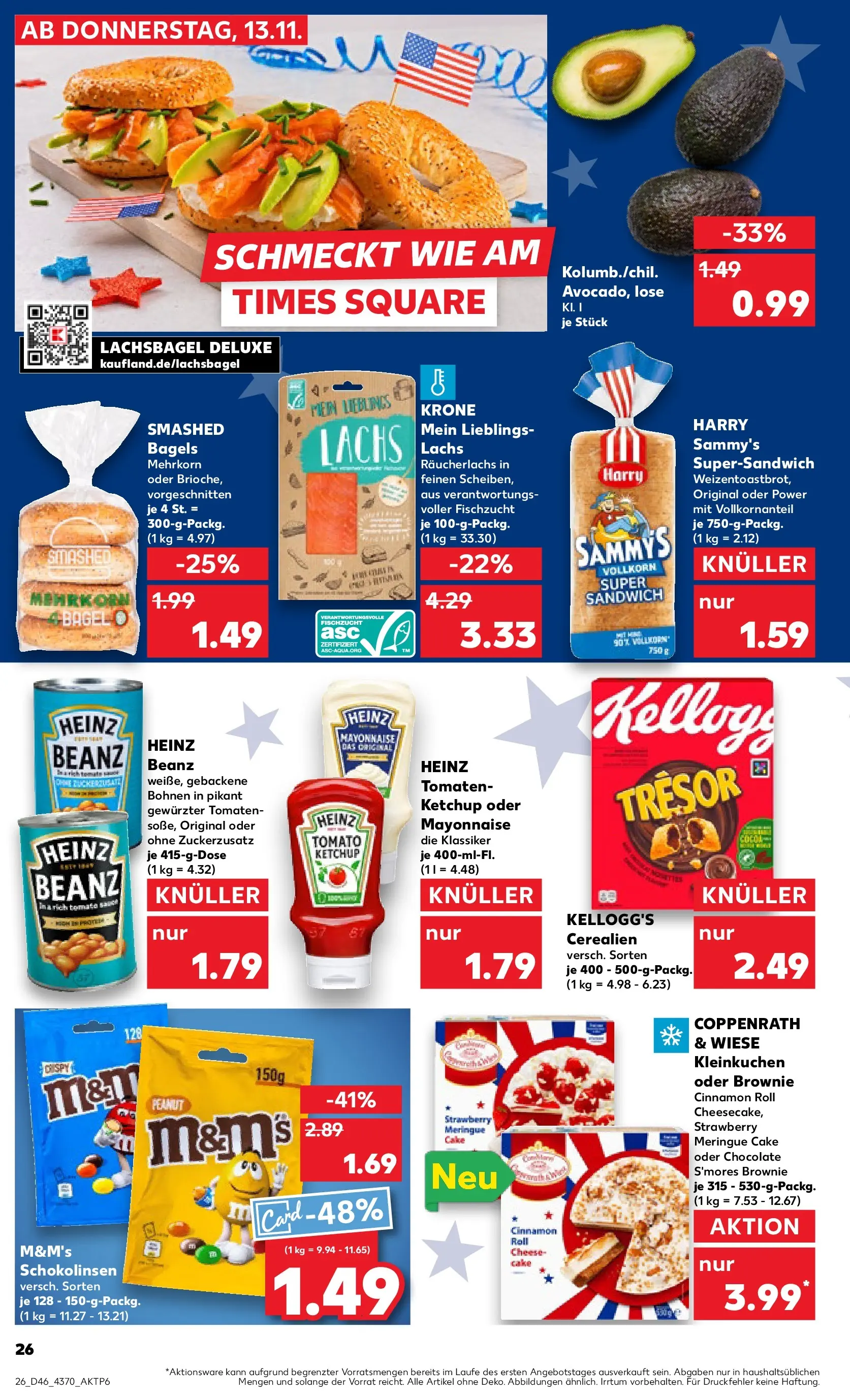 Prospekt Kaufland ab 17.11.2025 » Angebote Online zum Blättern | Seite: 26 | Produkte: Kellogg's, Avocado, Lachs, Mayonnaise