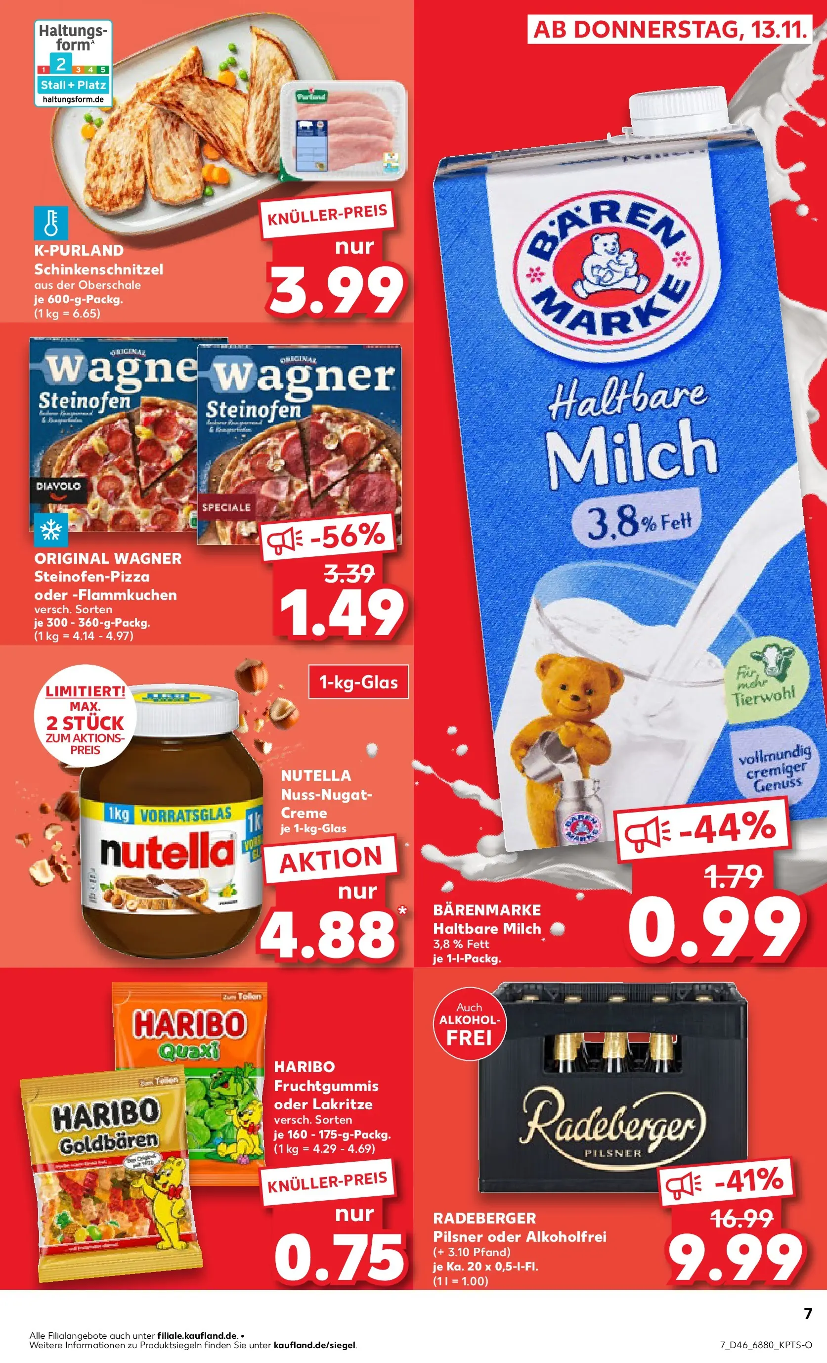 Prospekt Kaufland ab 17.11.2025 » Angebote Online zum Blättern | Seite: 7 | Produkte: Haribo, Milch, Haltbare milch, Radeberger pilsner